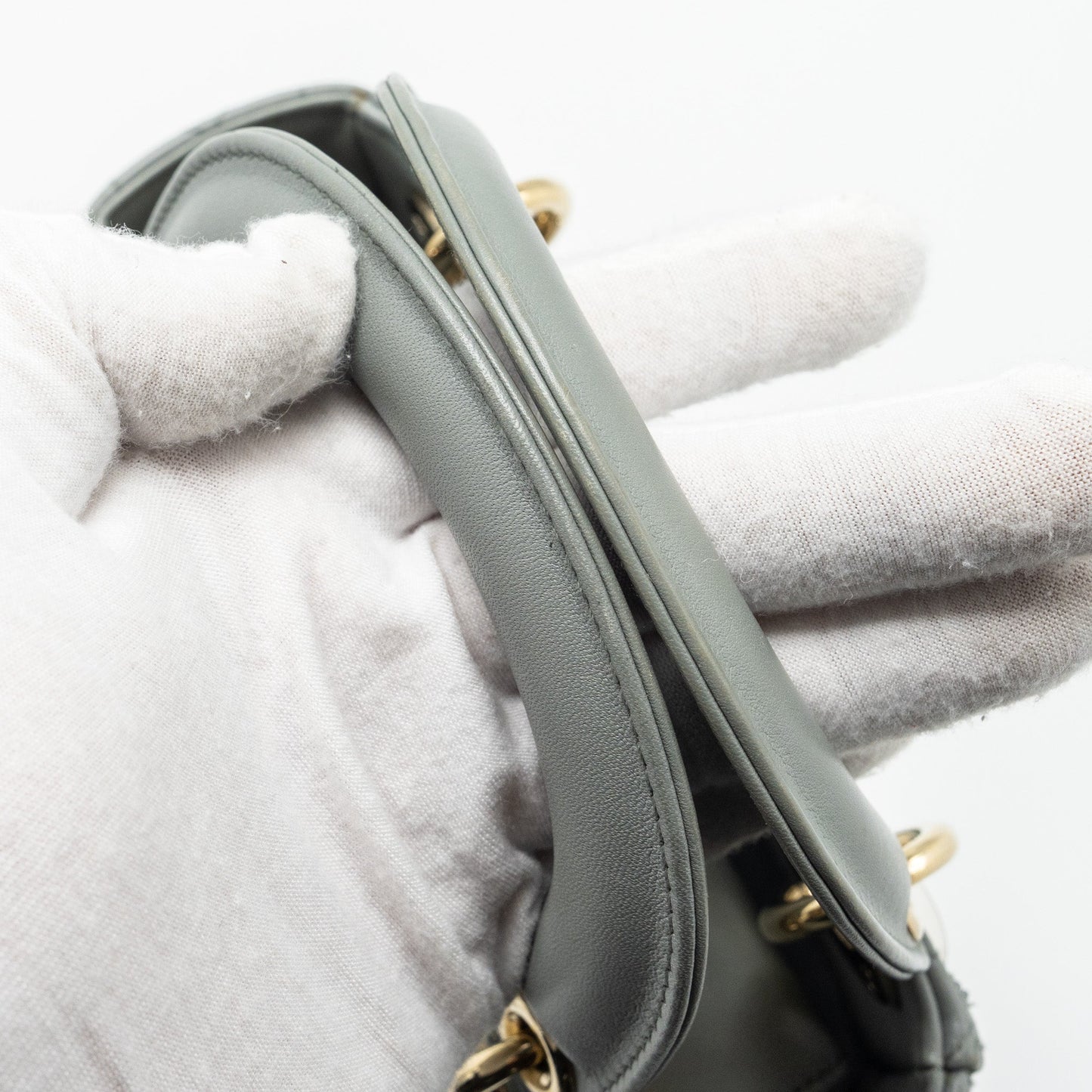 Dior Mini Lady Dior Limited Edition Lambskin Grey LGHW