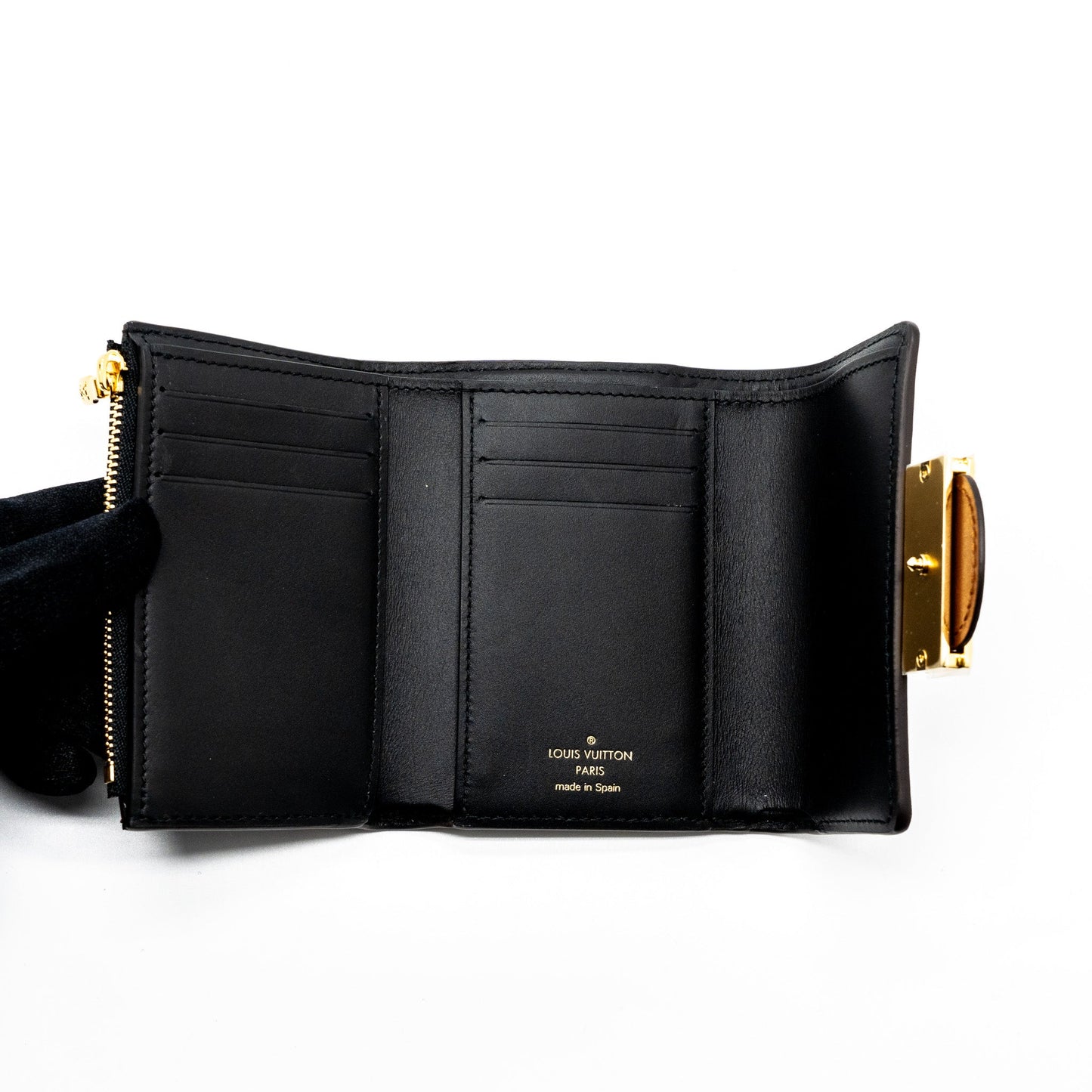 Louis Vuitton Dauphine compact wallet monogram canvas GHW