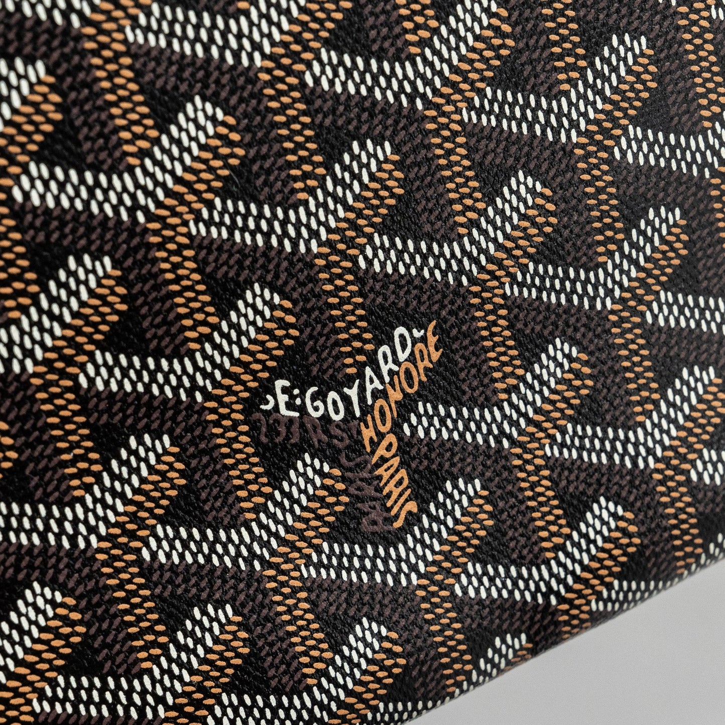 GOYARD ARTOIS MM TOTE GOYARDINE CANVAS Black / Tan SHW