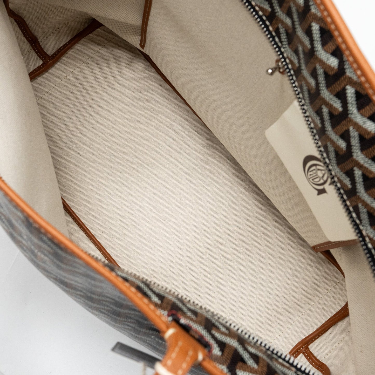 GOYARD ARTOIS MM TOTE GOYARDINE CANVAS Black / Tan SHW