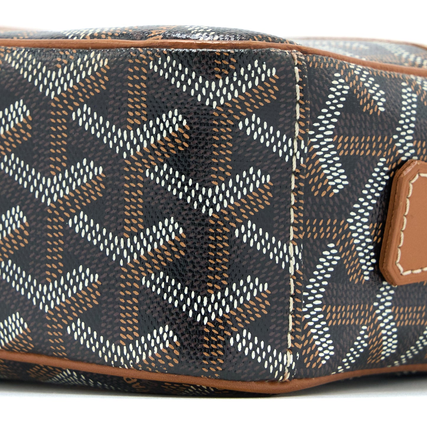 Goyard Cap-Vert PM Bag Canvas/ Calfskin Brown/ Black SHW