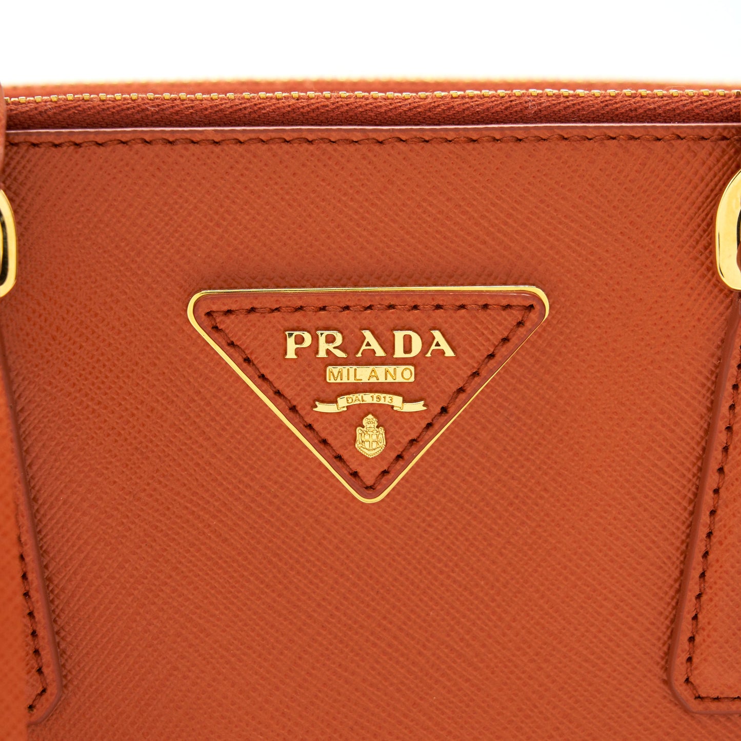 Prada Saffiano Tote Bag Papaya GHW