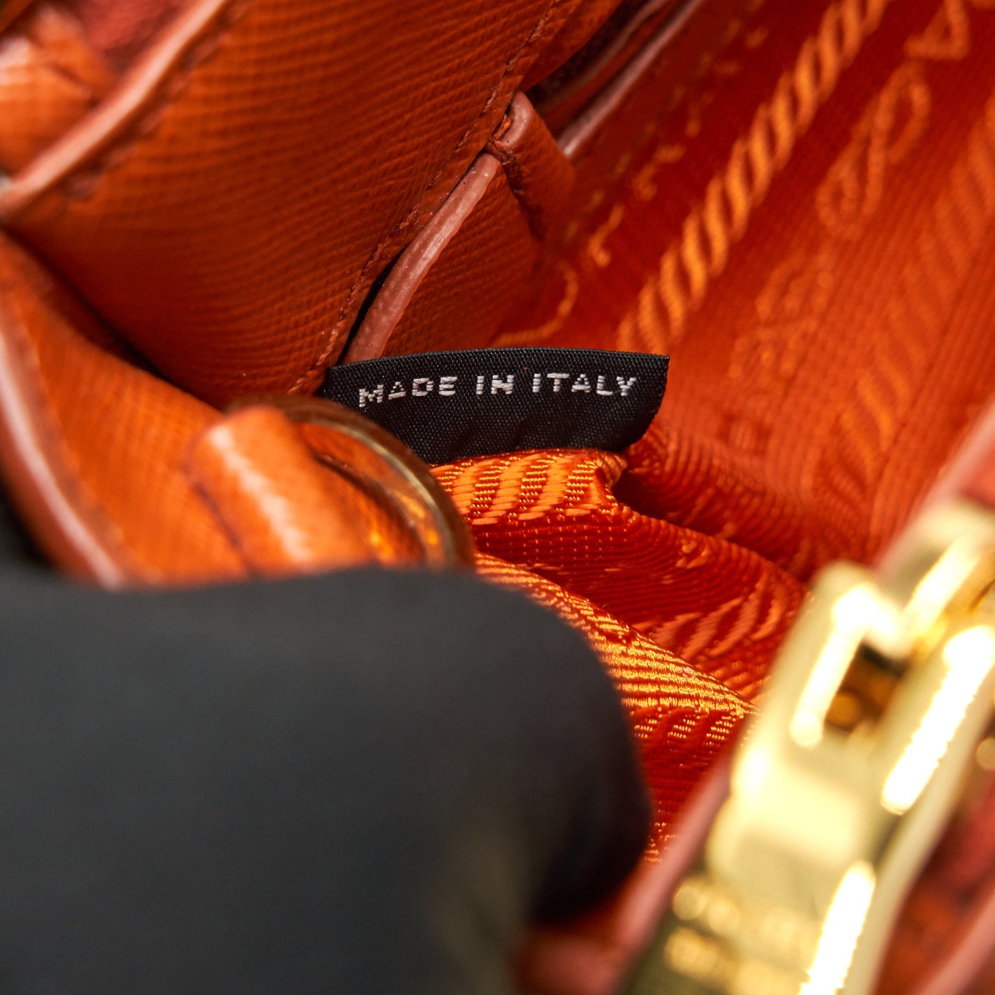 Prada Saffiano Tote Bag Papaya GHW