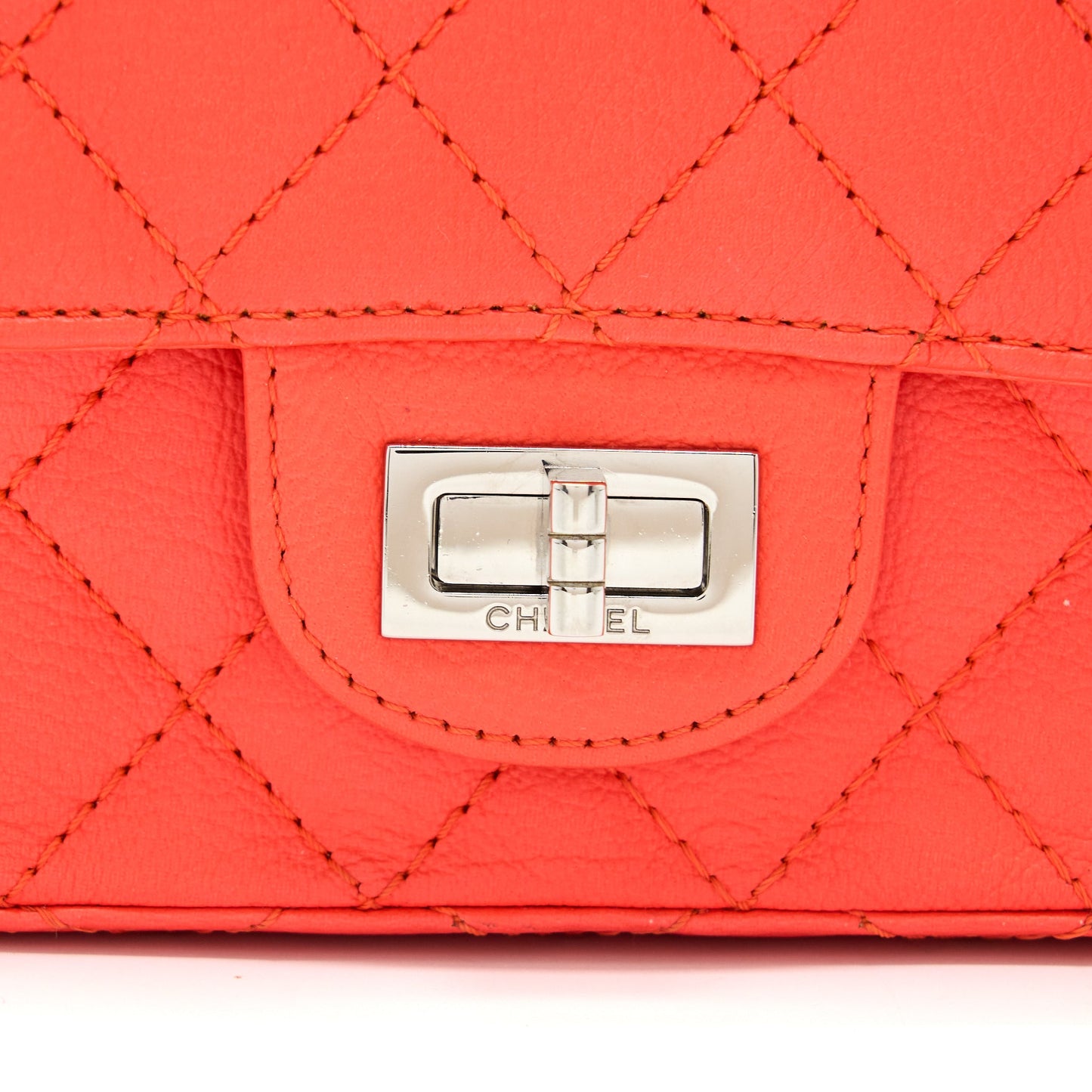 Chanel Mini 2.55 reissue flap bag Hot Orange SHW