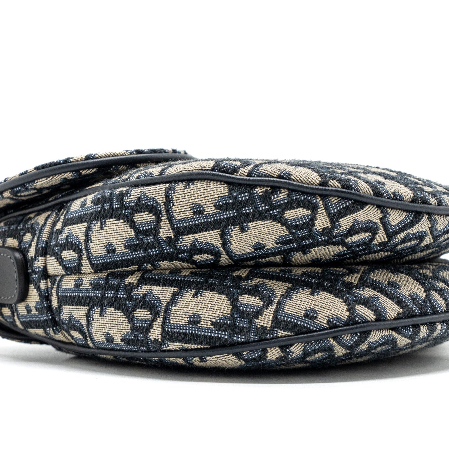 Dior Medium Saddle Bag Blue Oblique Jacquard Canvas GHW