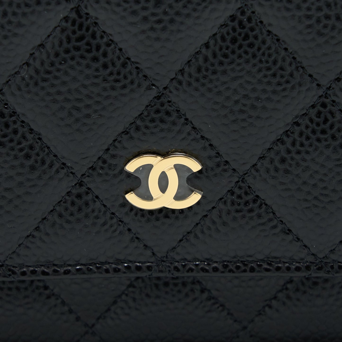 Chanel Classic Wallet On Chain Caviar Black GHW (Microchip)