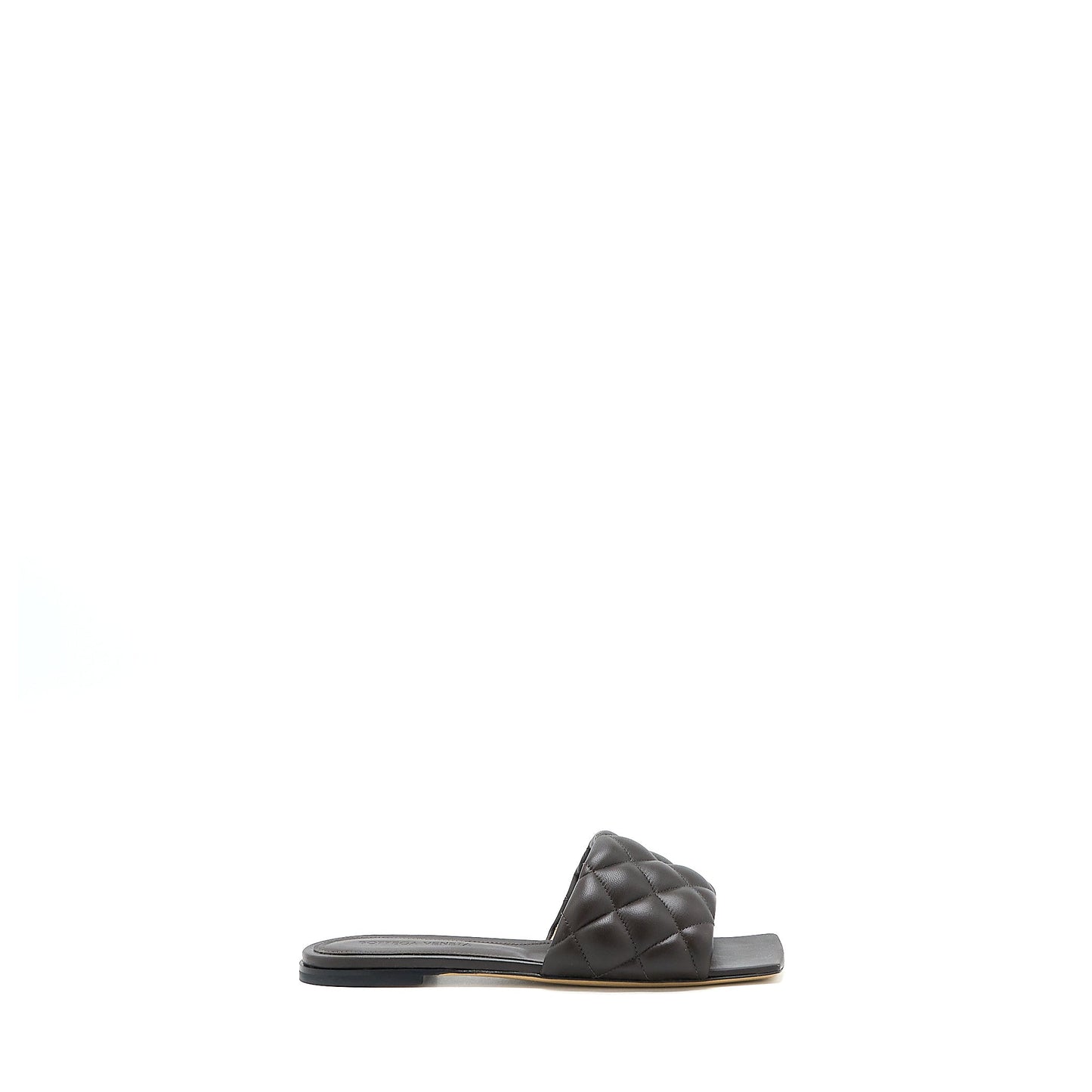 Bottega Veneta Size 36.5 Padded Sandals Leather Dark Brown