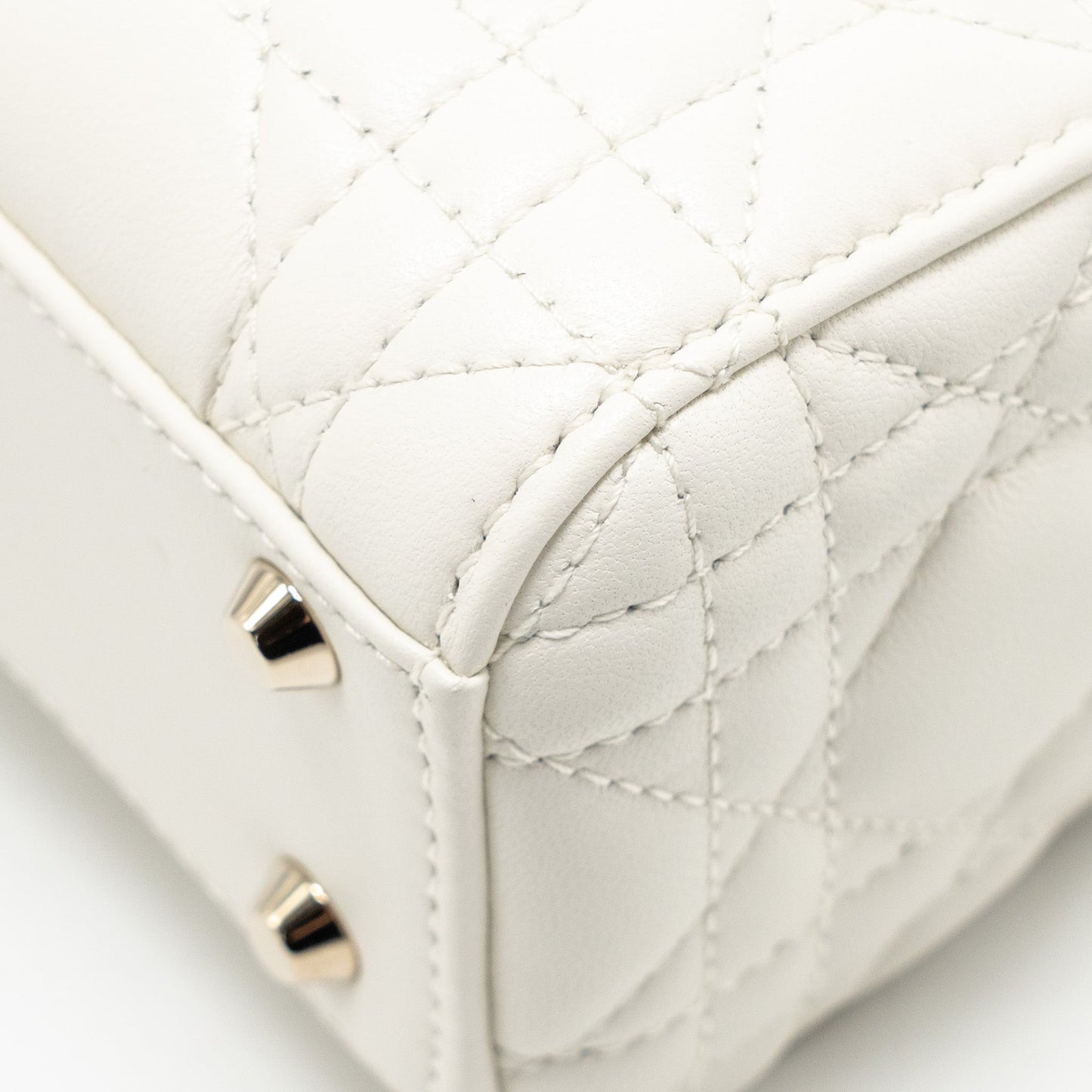 Dior Mini Lady Dior Lambskin White LGHW