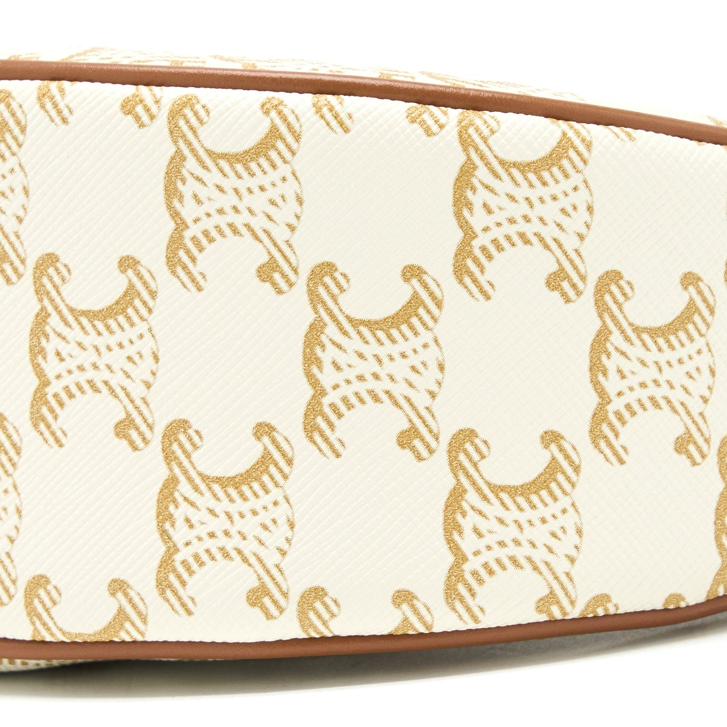 Celine Ava Bag in Triomphe Canvas/Calfskin White GHW