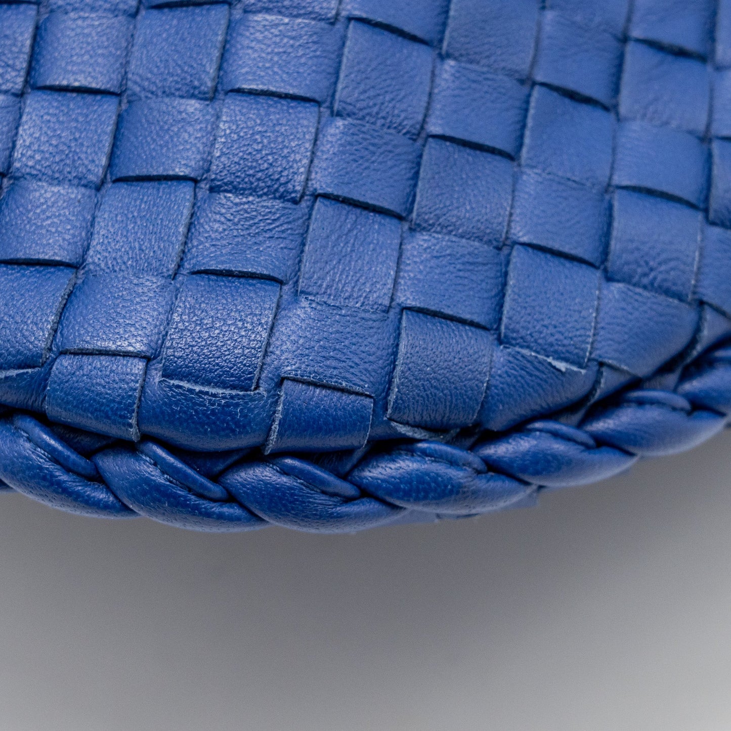 Bottega Veneta Intercciato Hobo Bag Lambskin Dark Blue SHW
