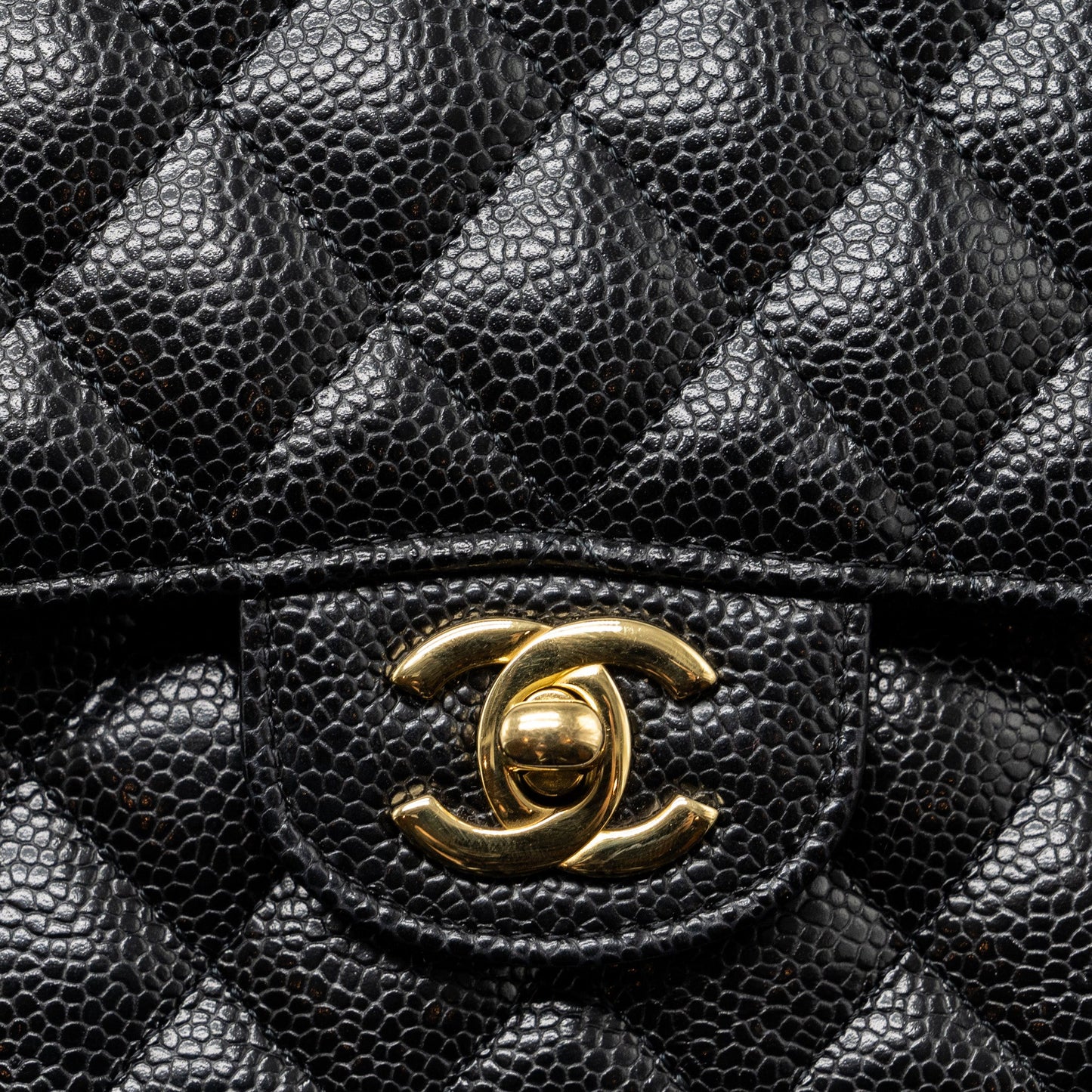 Chanel Medium Classic Double Flap Bag Caviar Black GHW (Microchip)