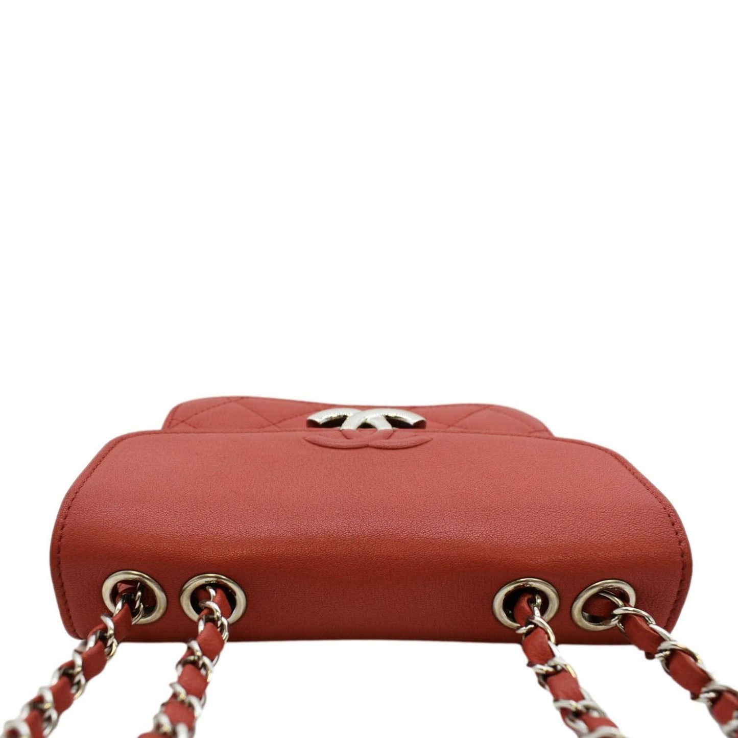 Luxury Chanel CC Box Flap Quilted Leather Shoulder Bag Red