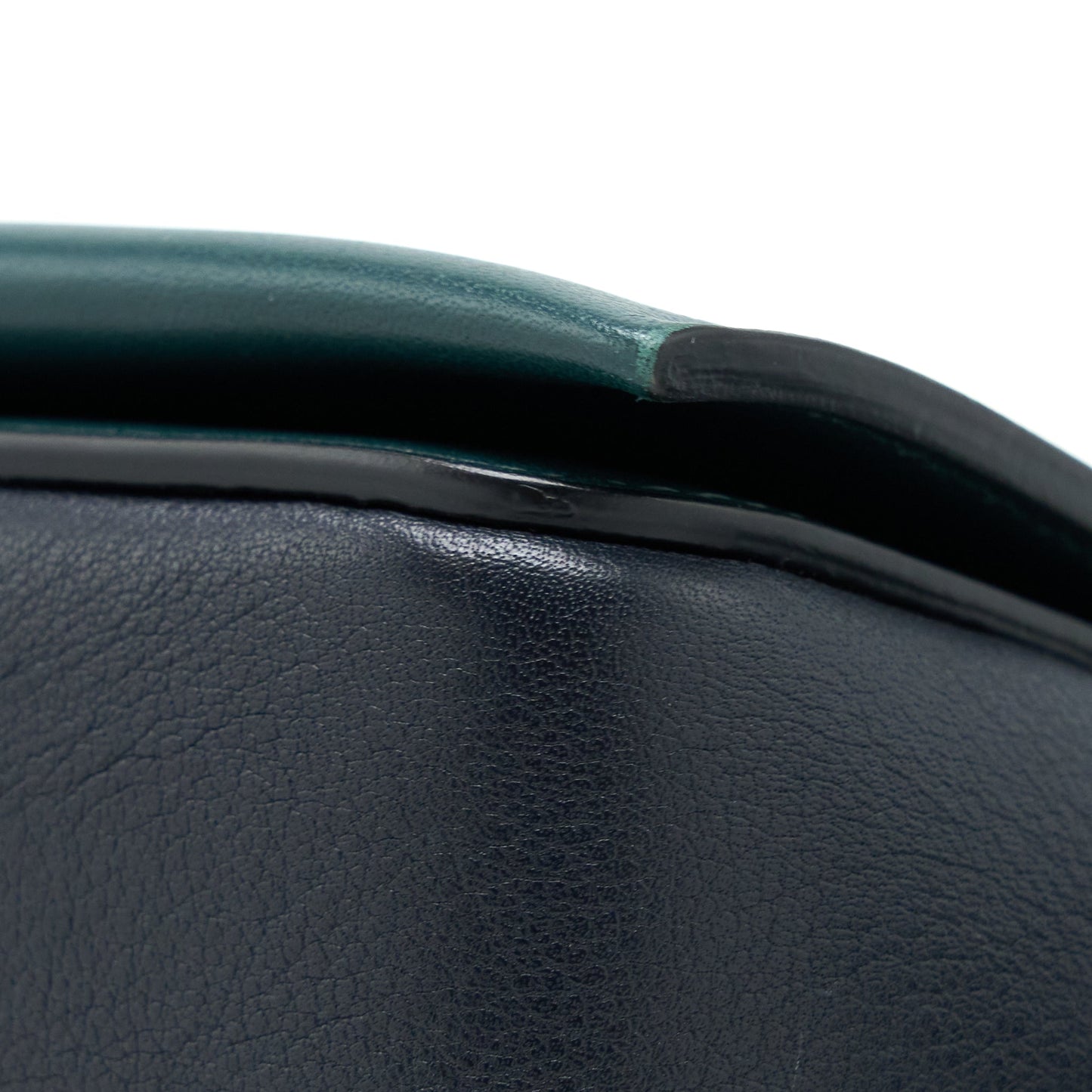 Celine Frame Bag Calfskin Navy/Dark Green GHW