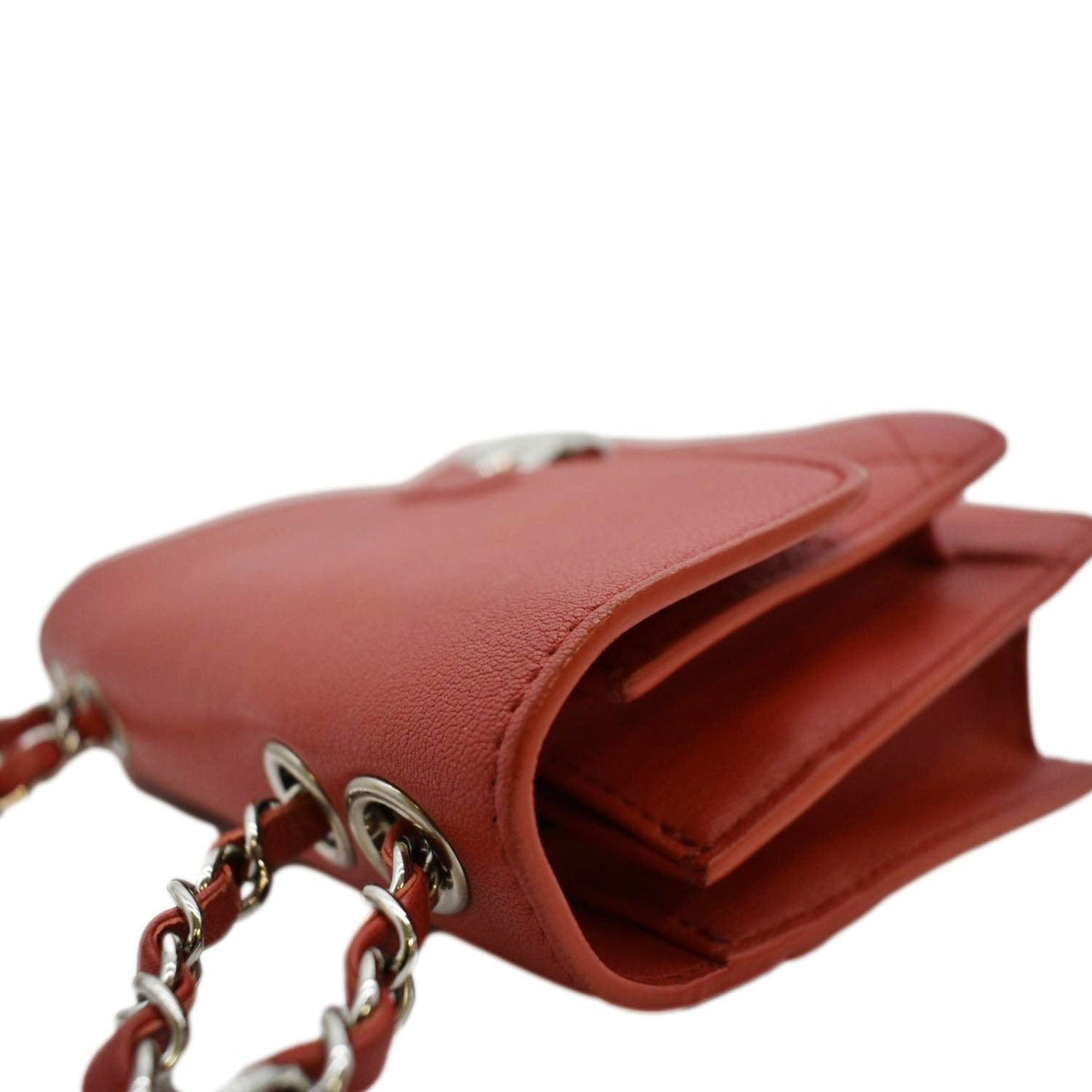 Luxury Chanel CC Box Flap Quilted Leather Shoulder Bag Red