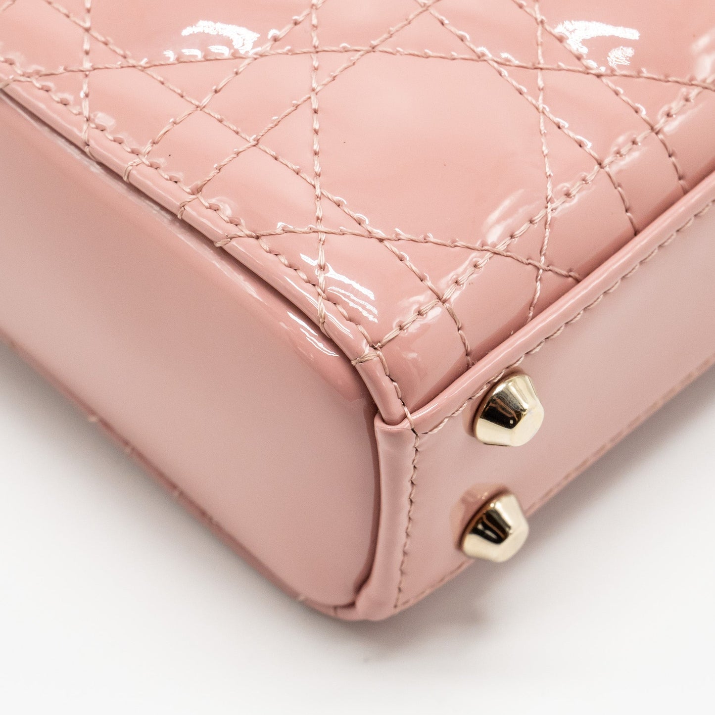 Dior Micro Lady dior patent leather dark pink LGHW