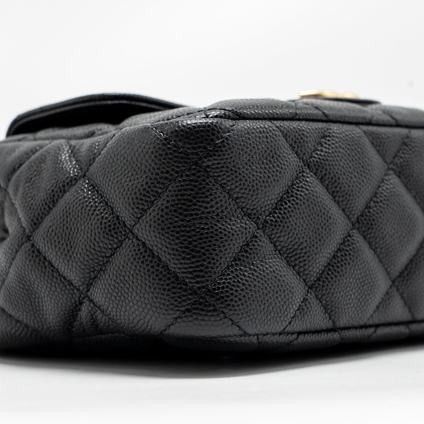 Chanel small hobo crossbody bag caviar black GHW (microchip)