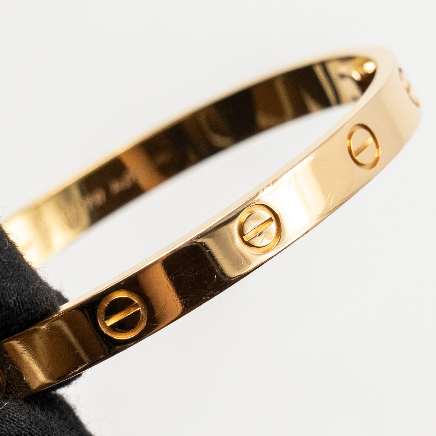 Cartier size 17 love bracelet rose gold