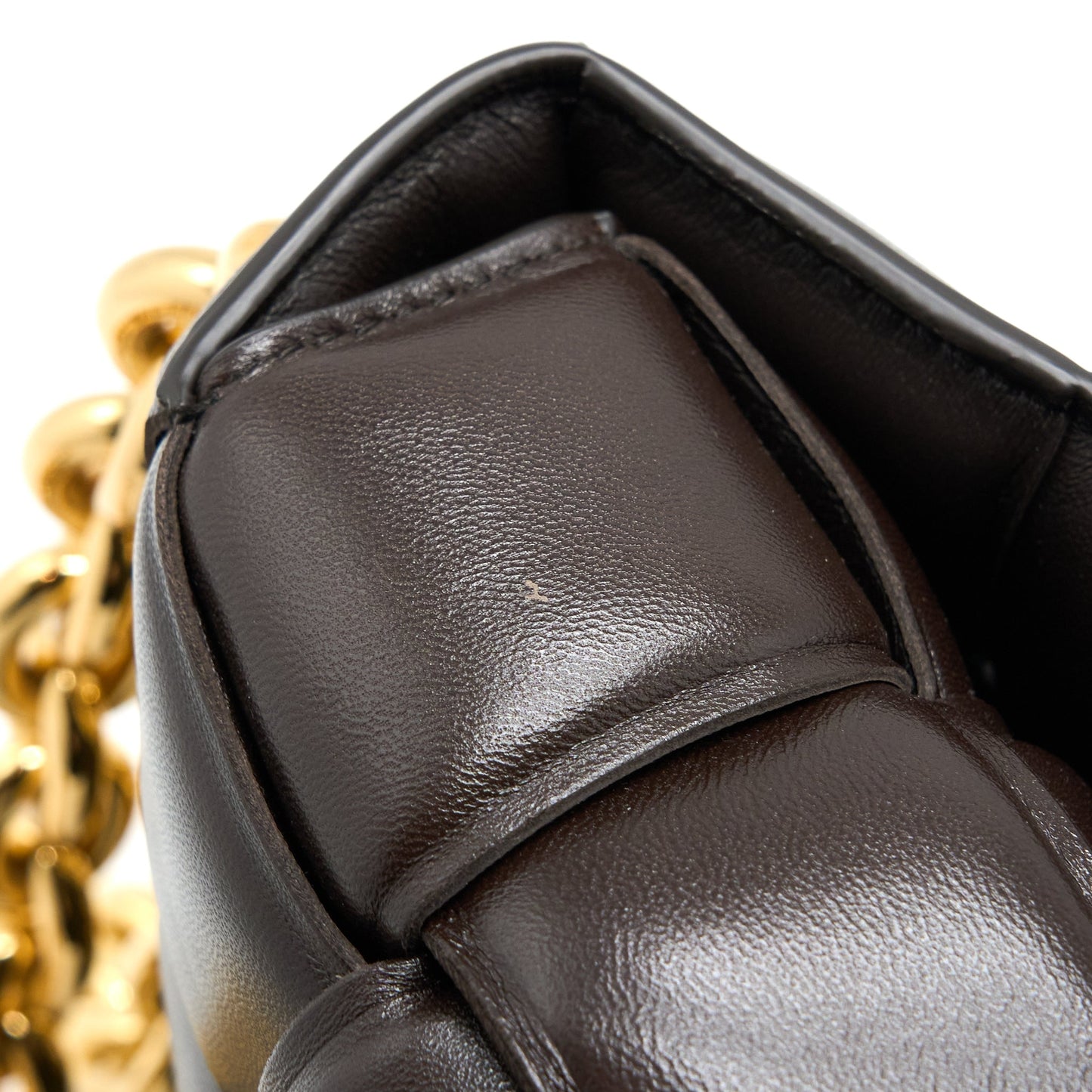 Bottega Veneta Chain Cassette Bag Dark Brown GHW