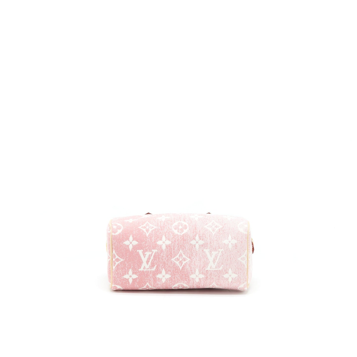 Louis Vuitton Nano Speedy Monogram Jacquard Denim Pink
