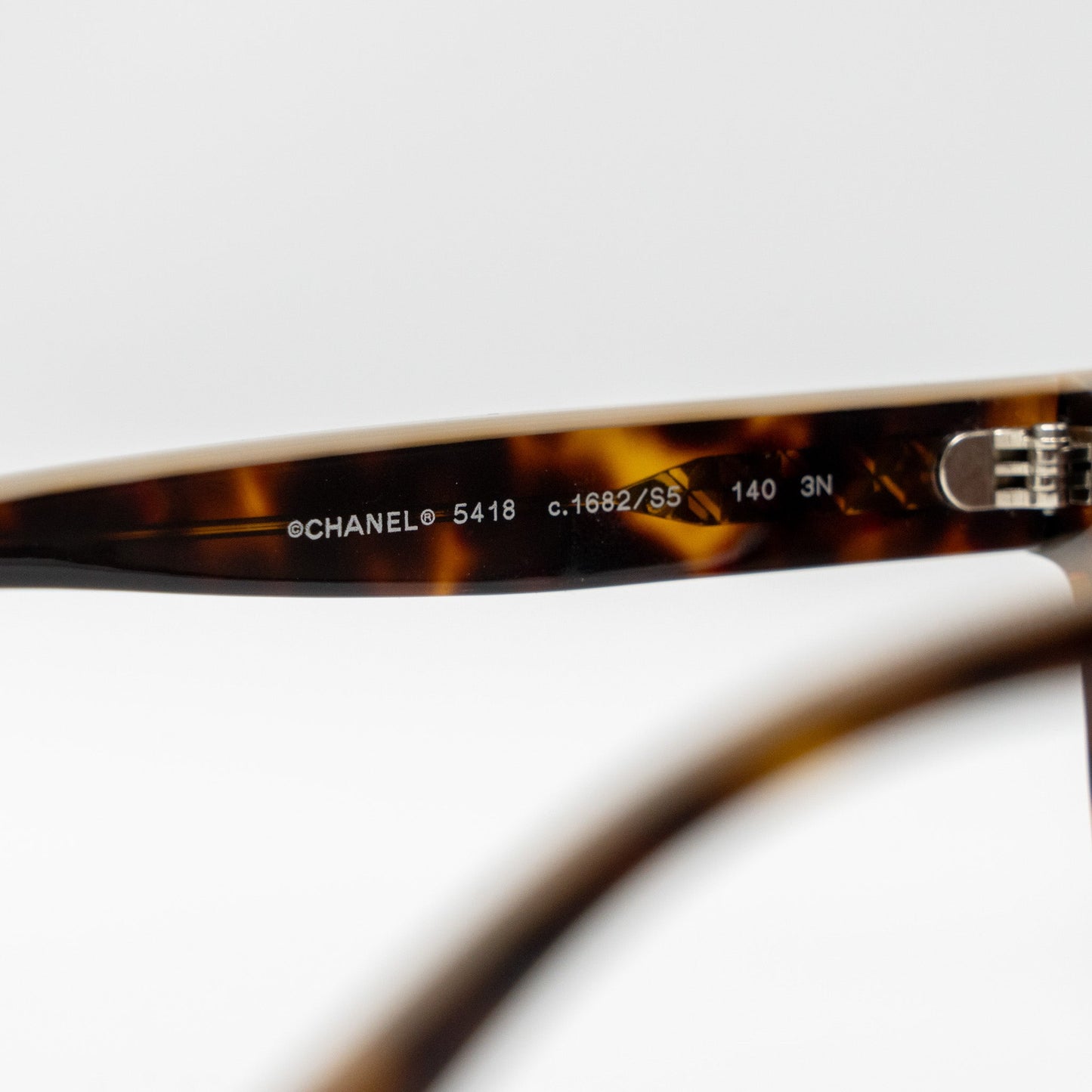 Chanel CC and Letter Logo Shield Sunglasses Dark Tortoise/Beige Brown SHW