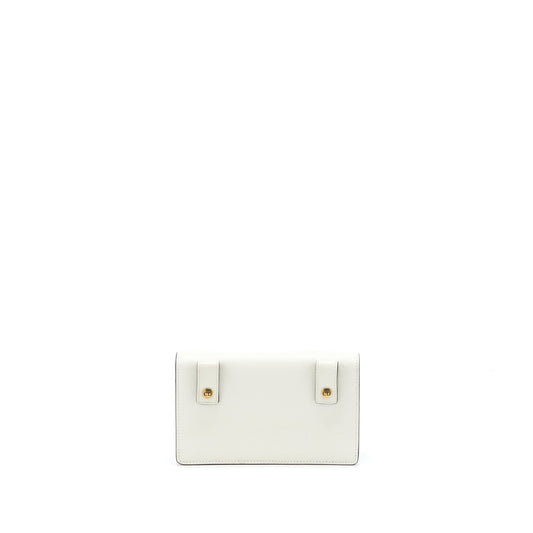 Dior Saddle Belt Pouch Calfskin White GHW