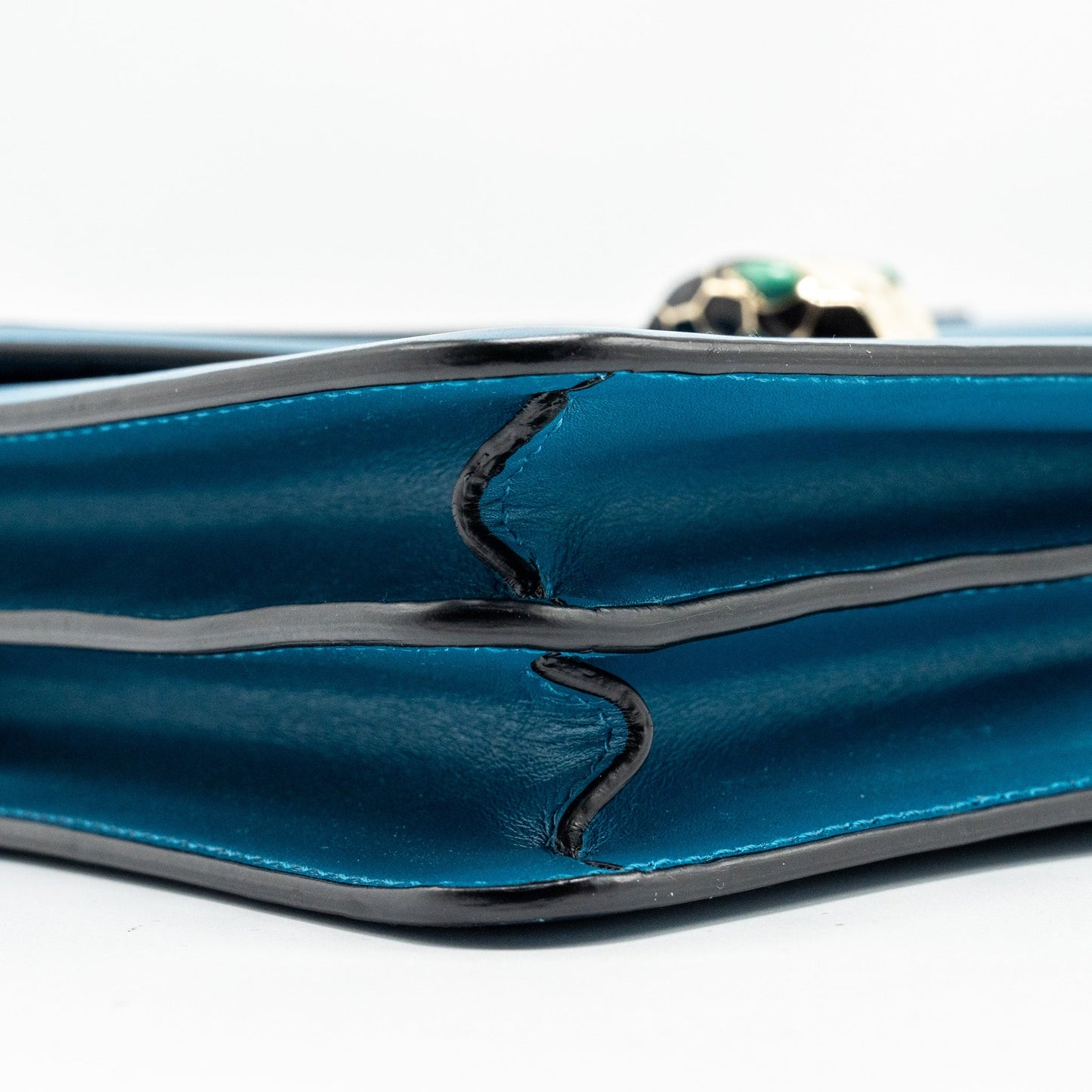 Bvlgari Serpenti Forever Flap Bag Calfskin Blue GHW
