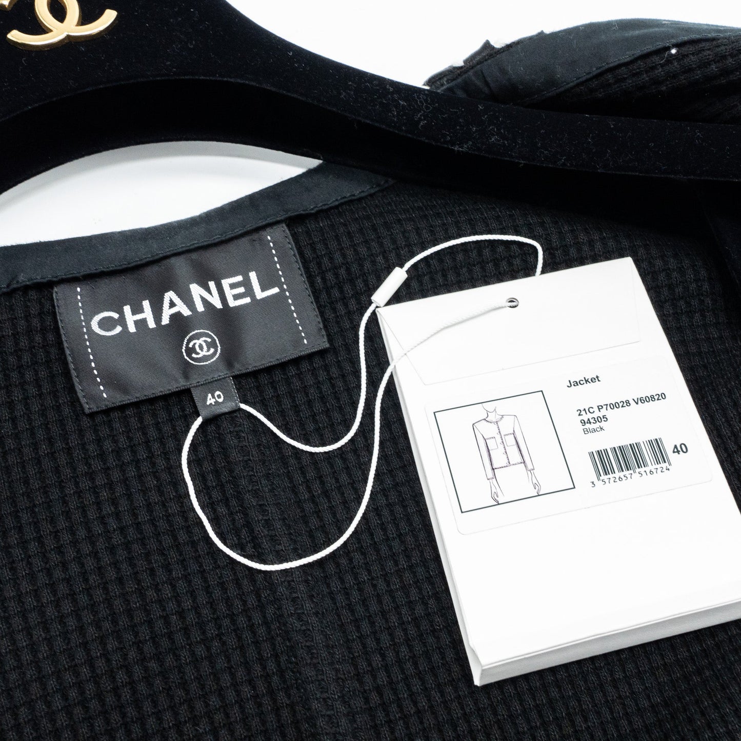 Chanel size 40 21C Jacket cotton Black