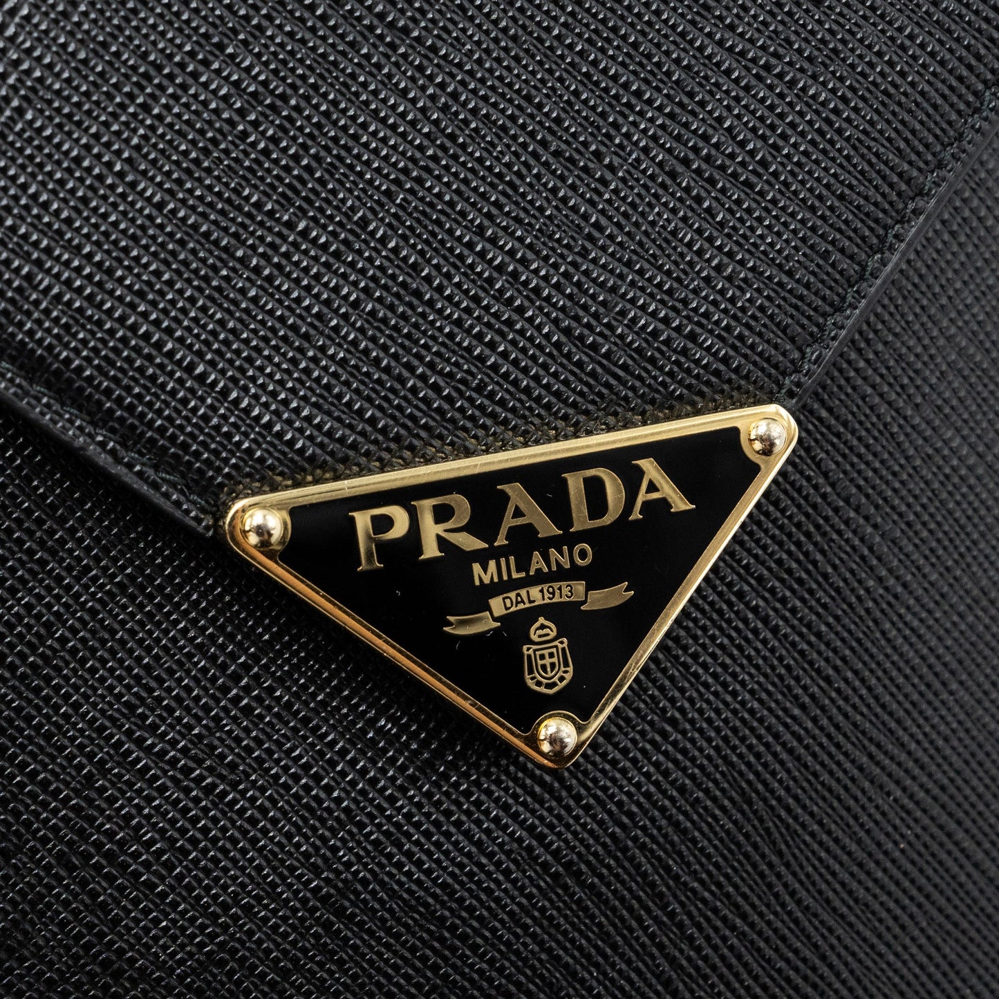 Prada Mini Bag Saffiano Leather Black GHW