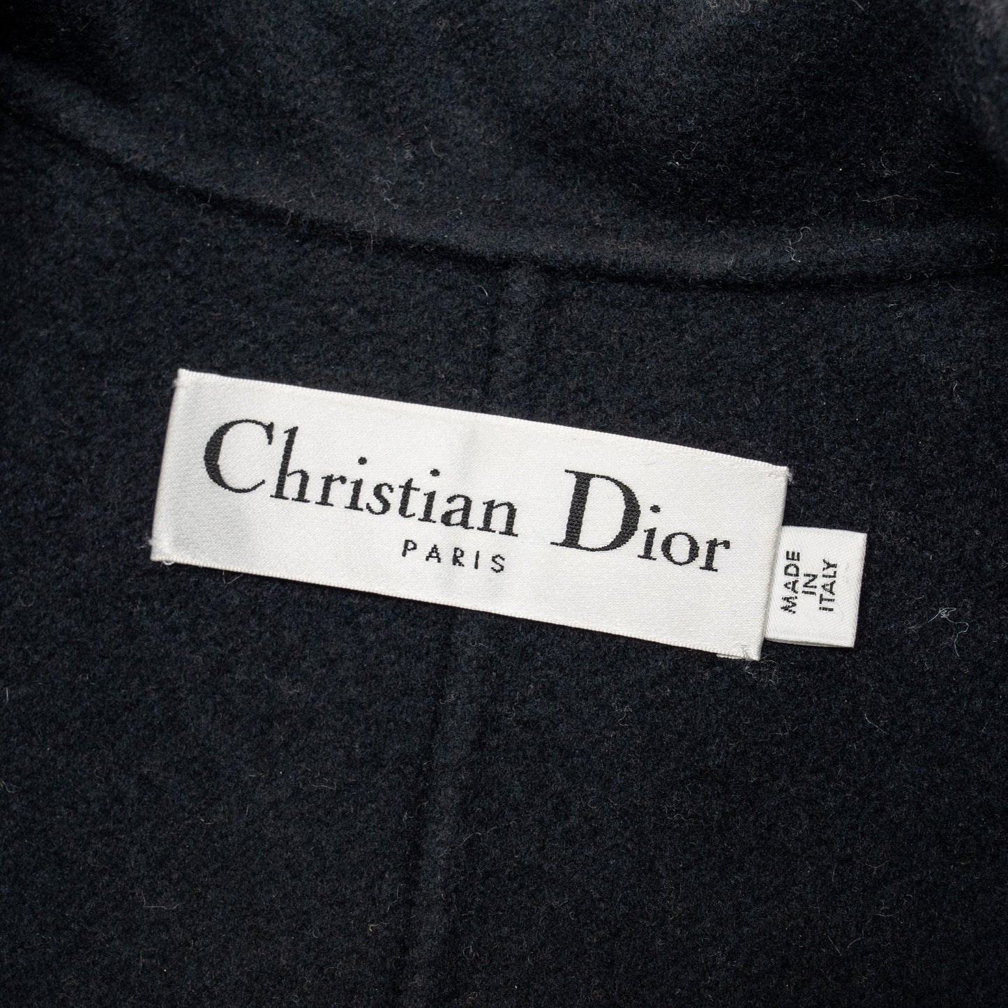 Dior Size 34 Long Coat Wool Black