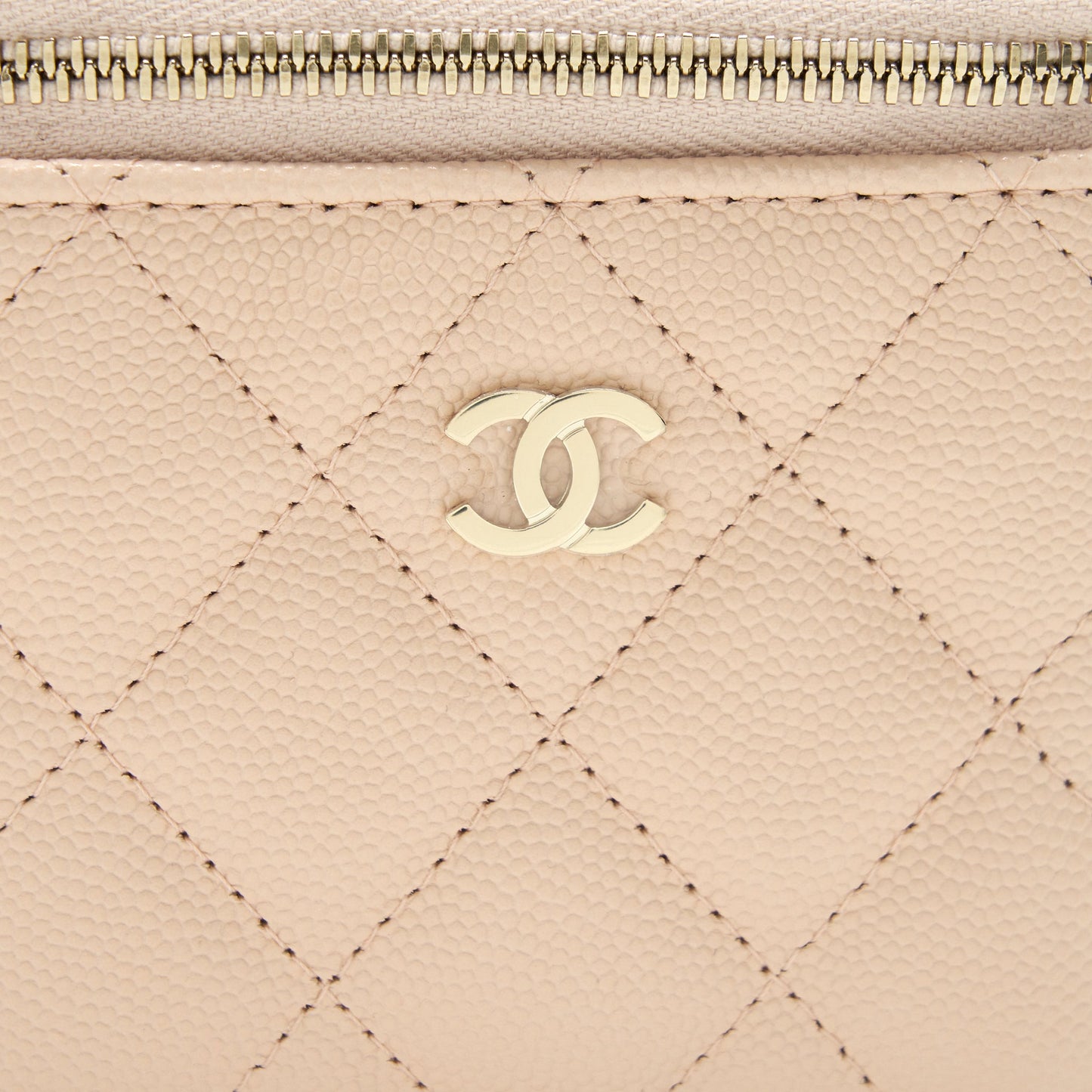 Chanel Mini Vanity Light Beige Caviar GHW