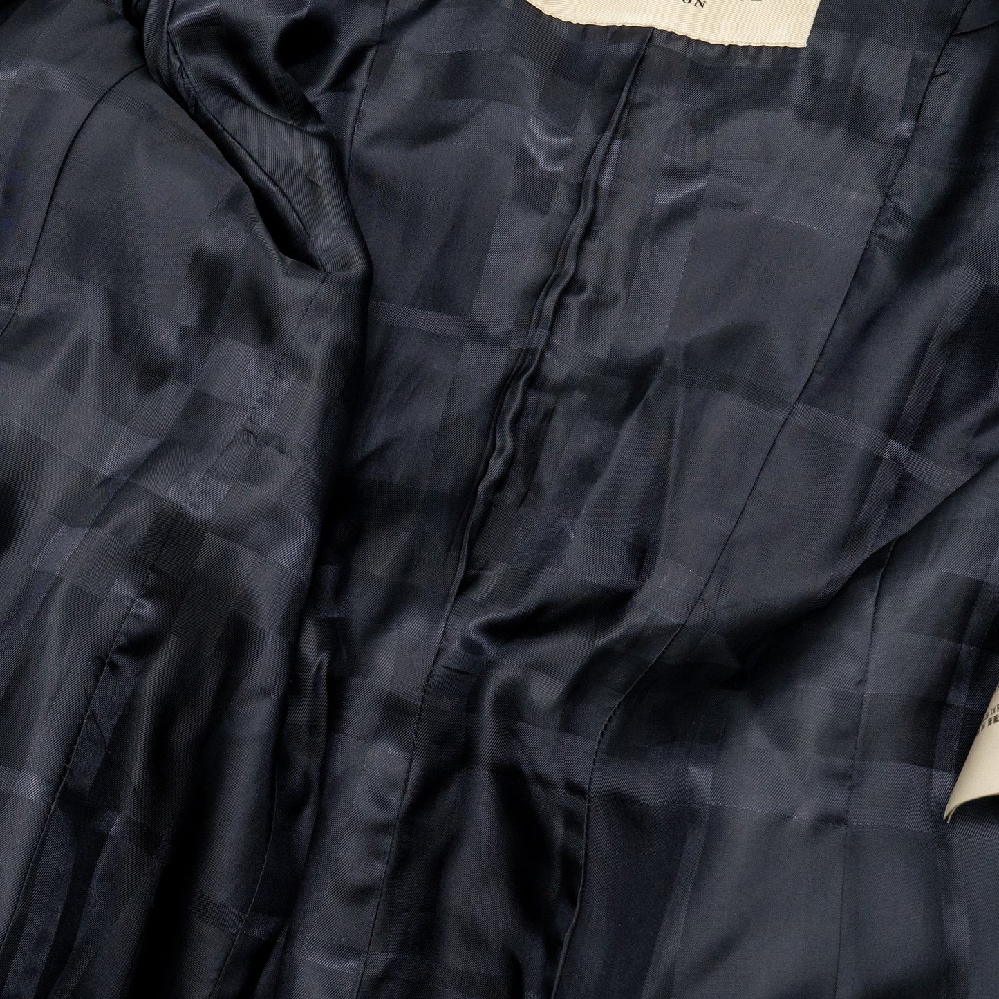 Burberry Size UK12 Detailed Button Trench Coat Virgin Wool/Cashmere Dark Blue
