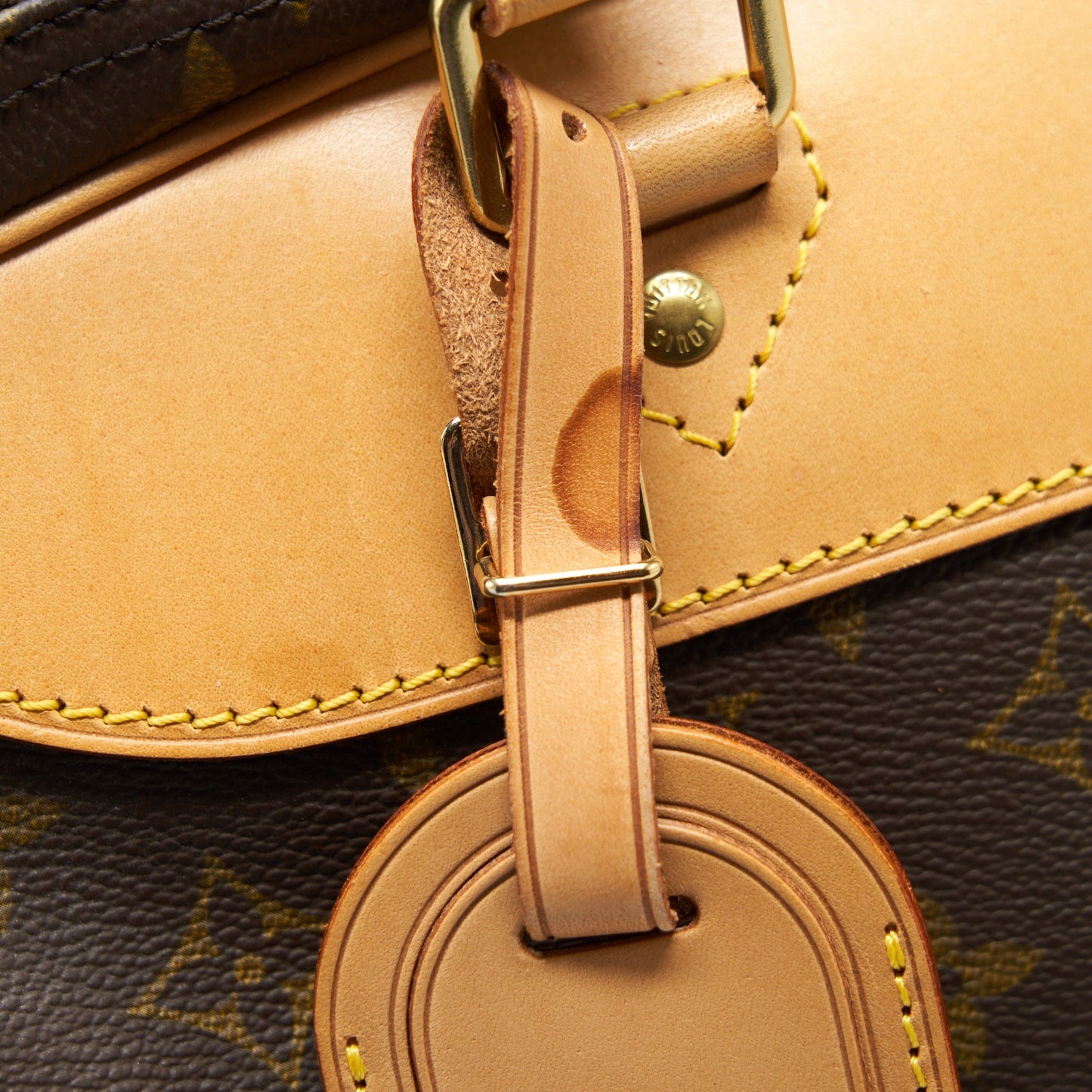 Louis Vuitton Vintage Luggage Bag With Strap Monogram Canvas Year 1997