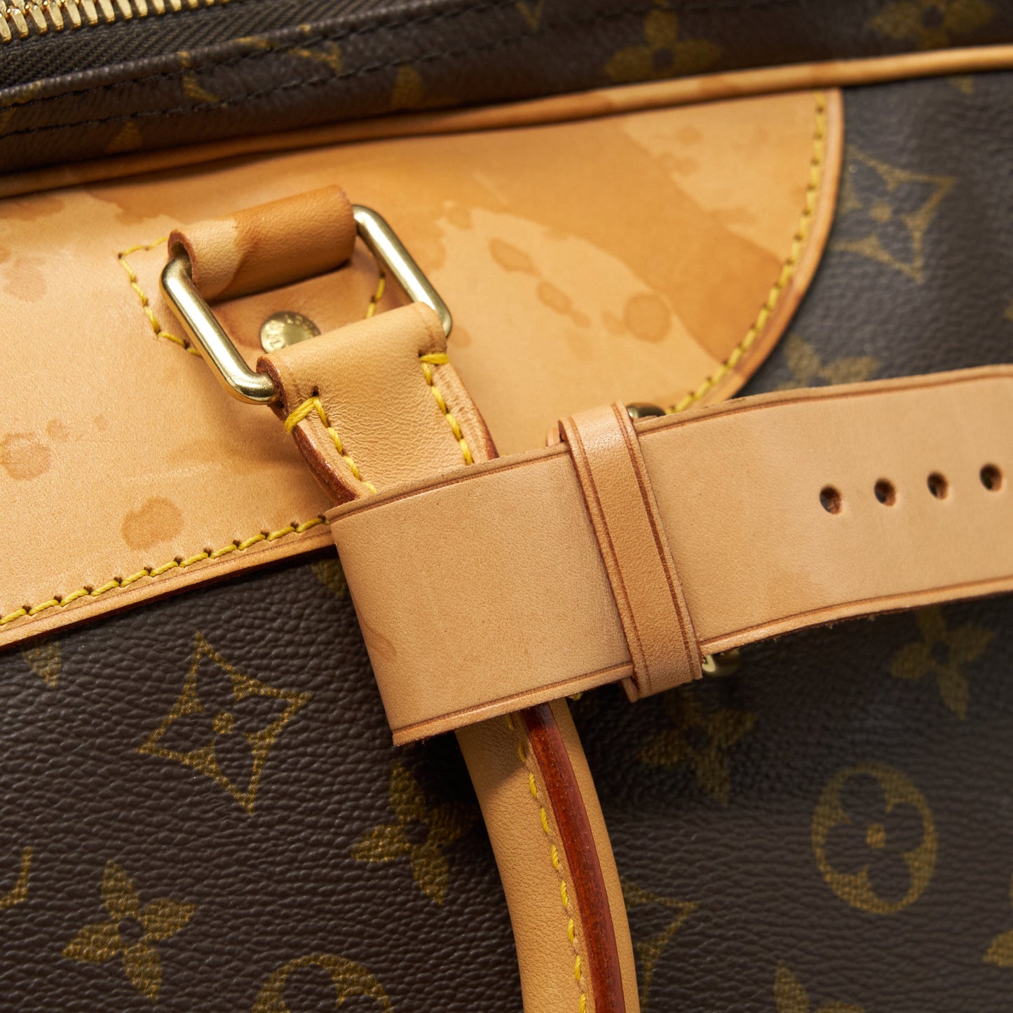Louis Vuitton Vintage Luggage Bag With Strap Monogram Canvas Year 1997