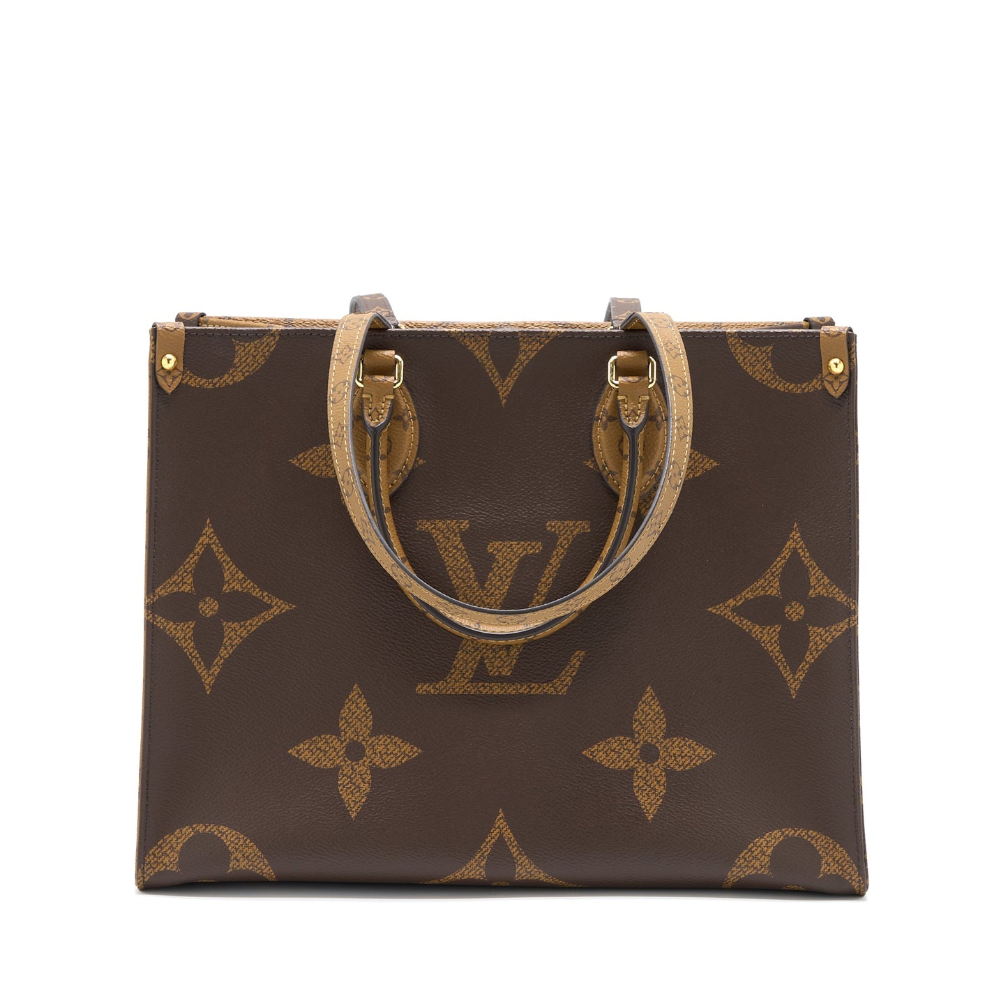 Louis Vuitton On The Go MM Monogram Coated Monogram Reverse Canvas GHW