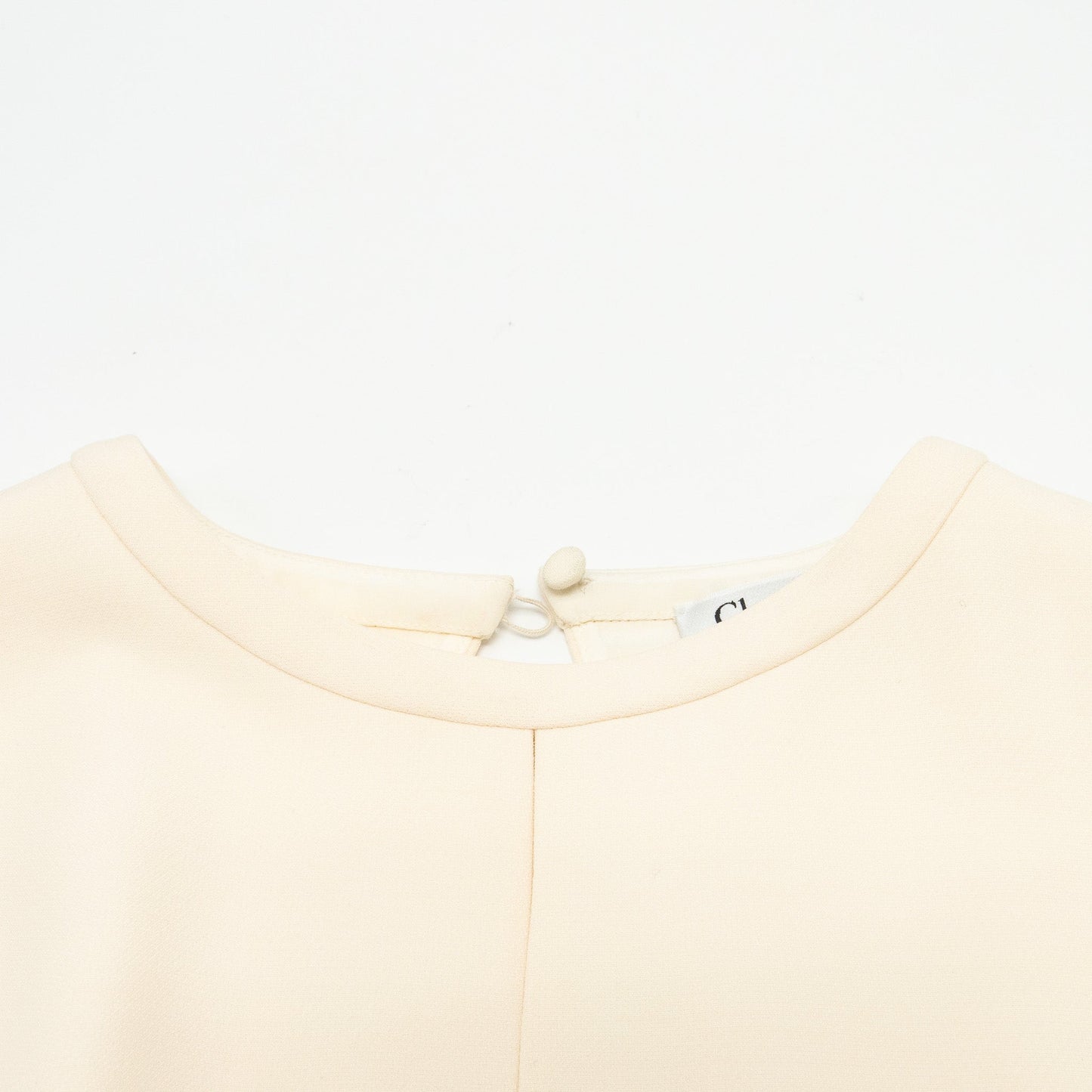 DIOR Size 34 Sleeveless Mini Dress Wool/Silk Ecru