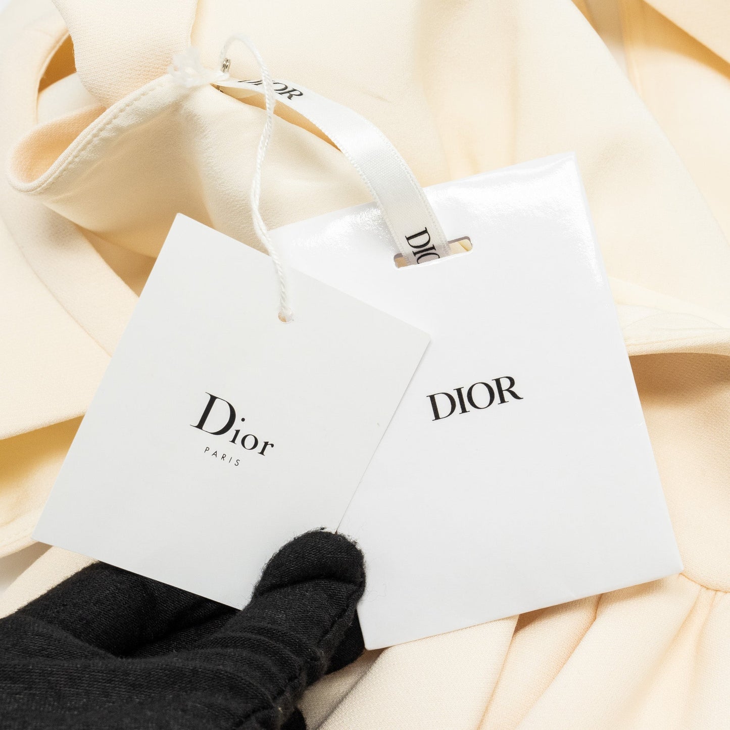 DIOR Size 34 Sleeveless Mini Dress Wool/Silk Ecru