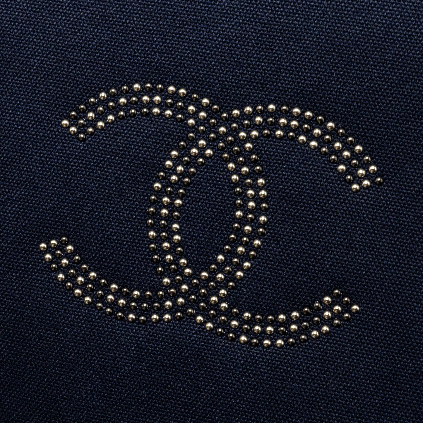 Chanel Double Side Zip Pouch/Zip Clutch Fabric Black Ruthenium Hardware