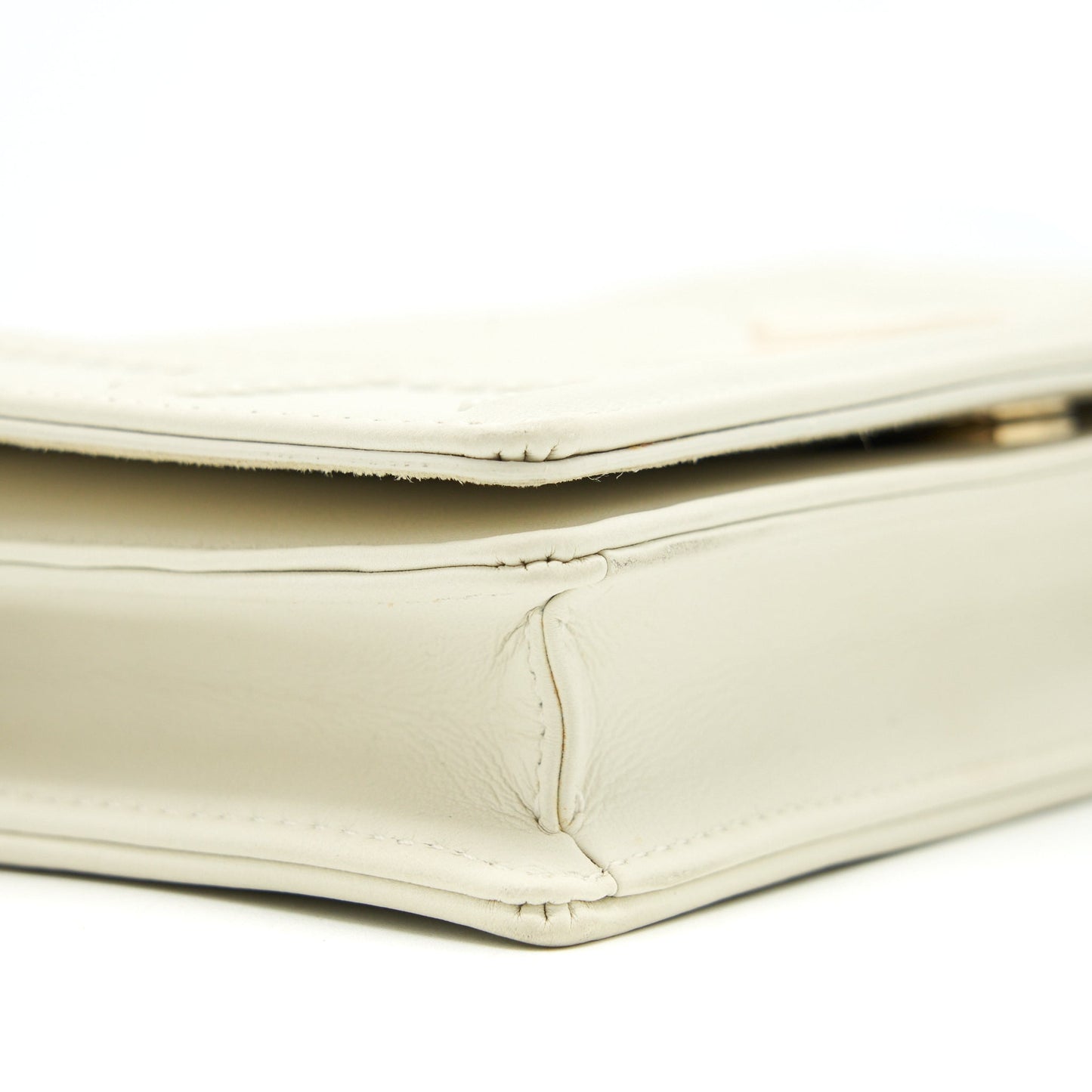 Dior Diorama Wallet On Chain White With White Hardware