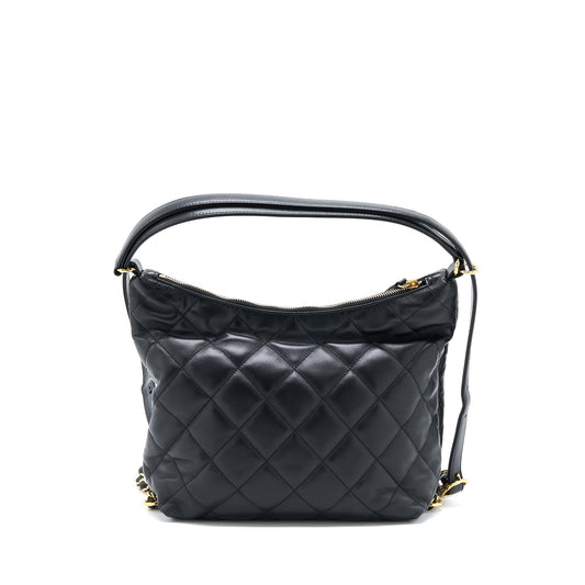 Chanel 22B Hobo Bag Lambskin Black GHW (Microchip)
