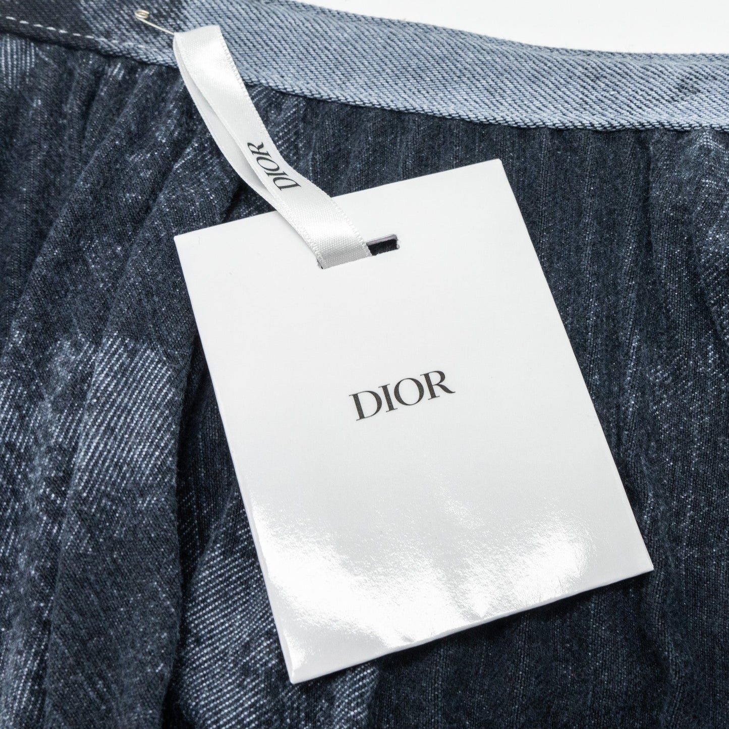 Dior size 34 Tie-dye print skirt cotton grey / black