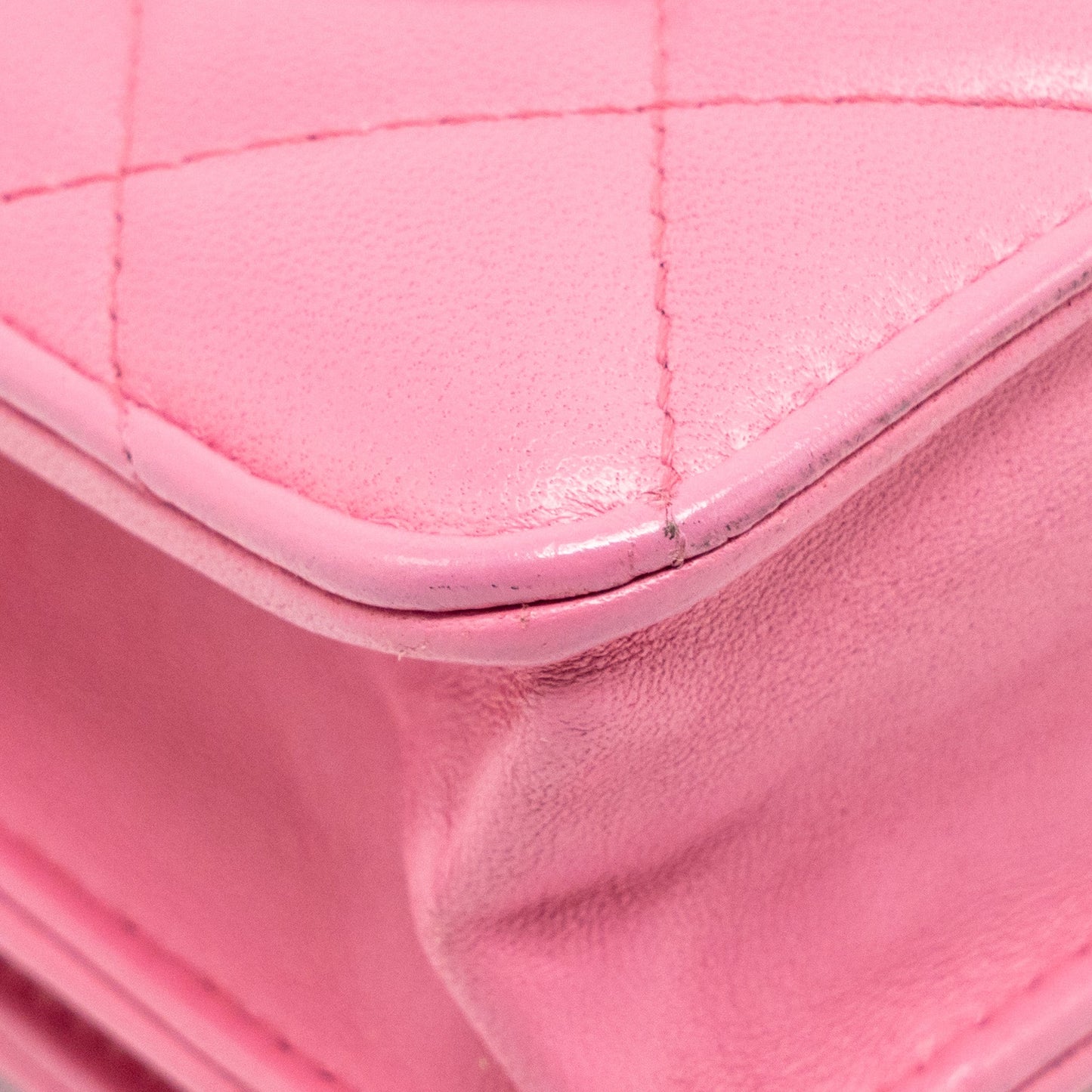 Chanel Classic Wallet on Chain Lambskin Pink SHW