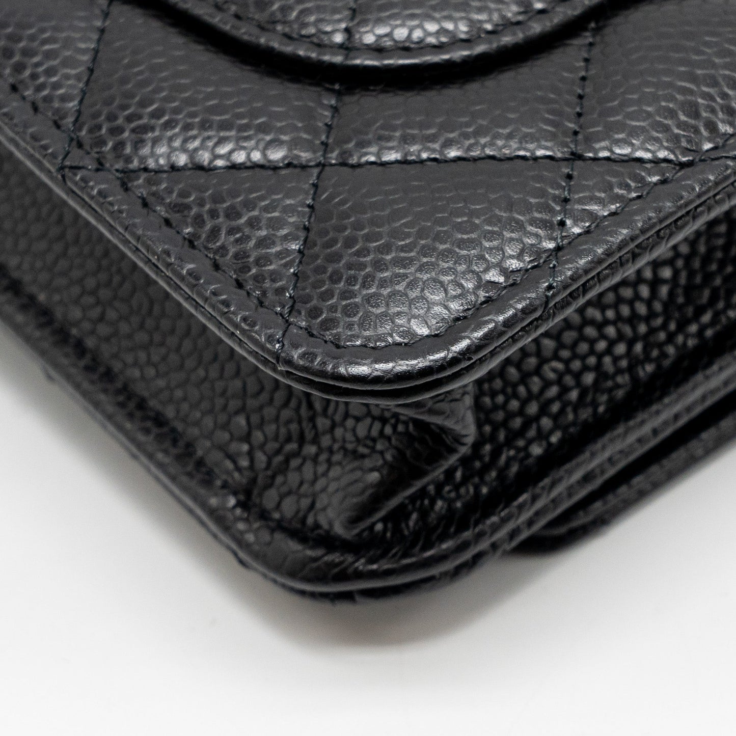 Chanel Classic Wallet on Chain Caviar Black GHW (Microchip)