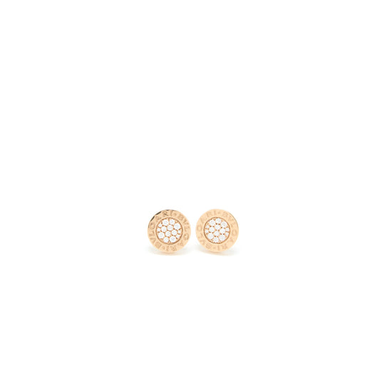Bvlgari Single Earring Rose Gold Diamonds (Sell In A Set)