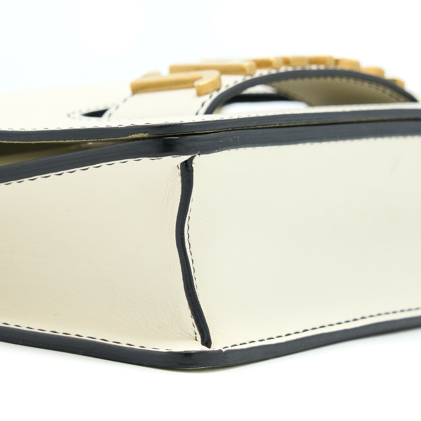 Dior Ja'Dior Flap Bag/ Clutch with Chain White GHW