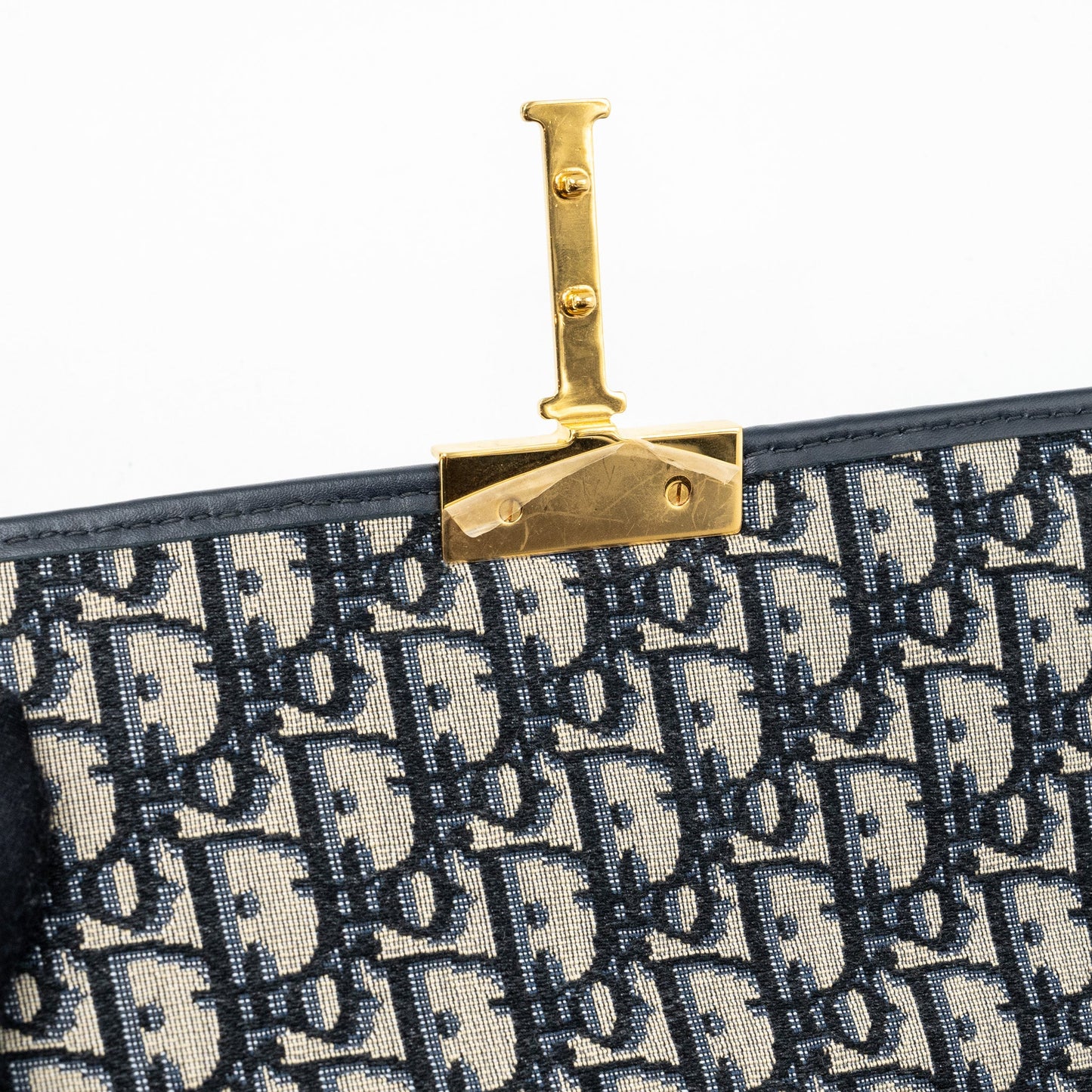 Dior 30 Montaigne Bag Blue Dior Oblique Jacquard Canvas/ Leather GHW