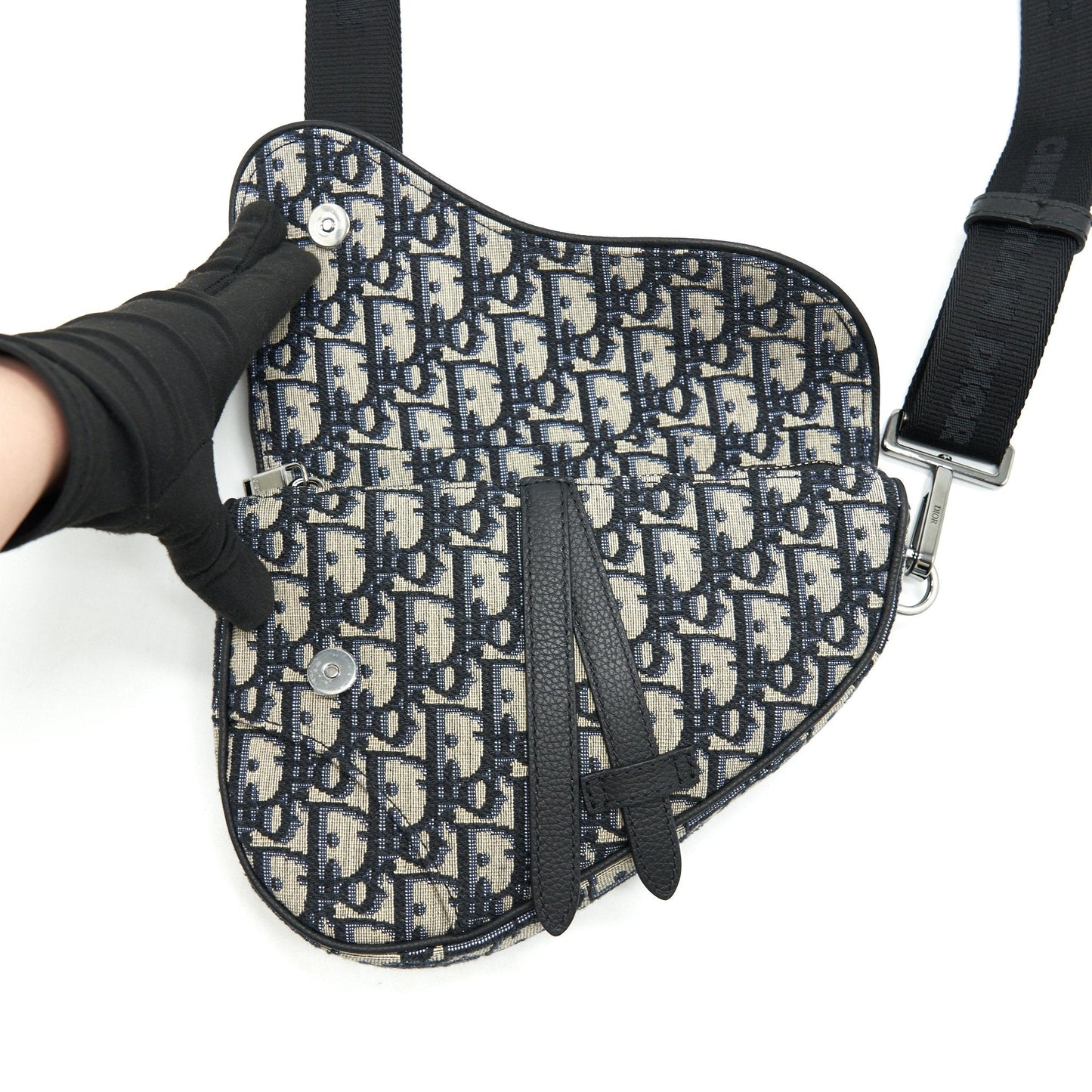 CHRISTIAN DIOR OBLIQUE SADDLE BELT BAG