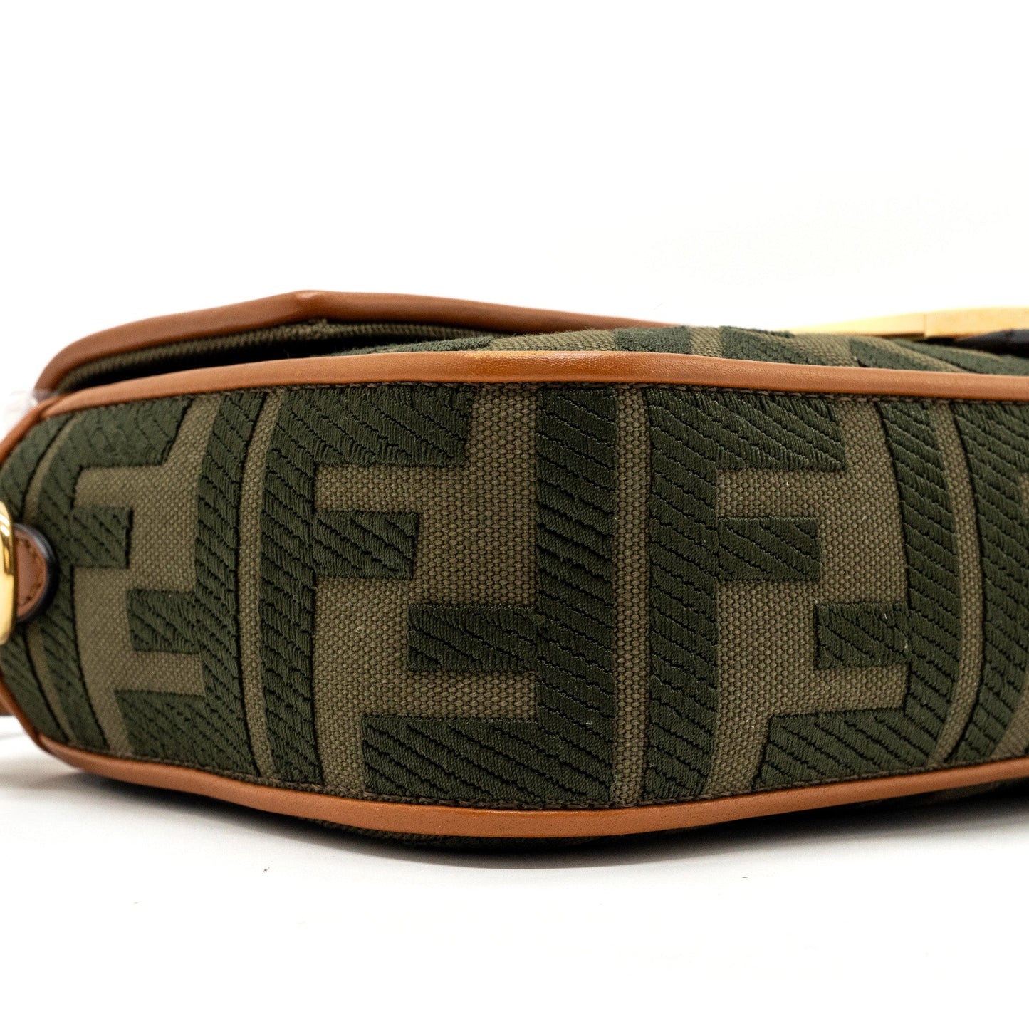 Fendi medium baguette bag canvas / calfskin multicolor GHW