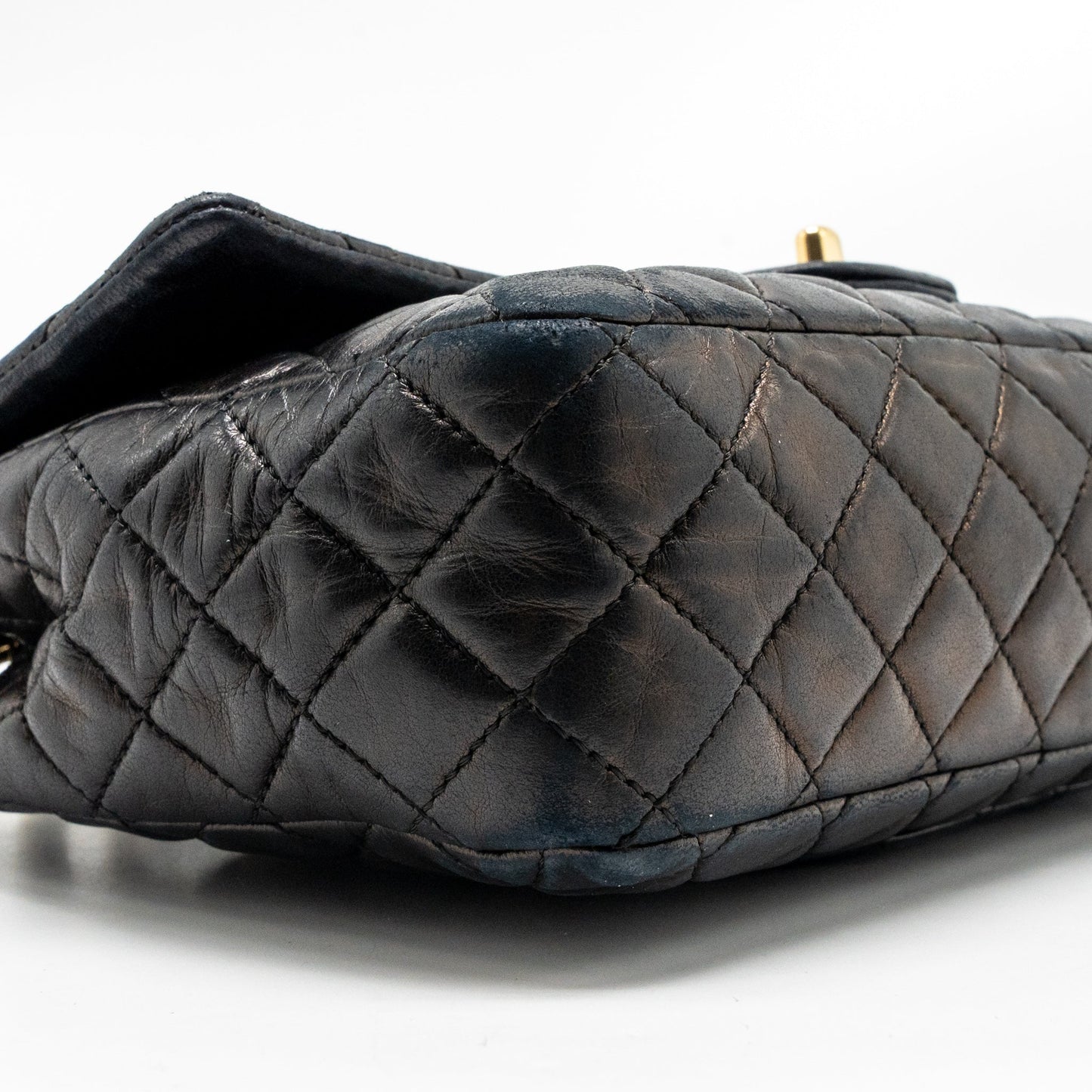 Chanel heart charms flap bag quilted Lambskin black GHW