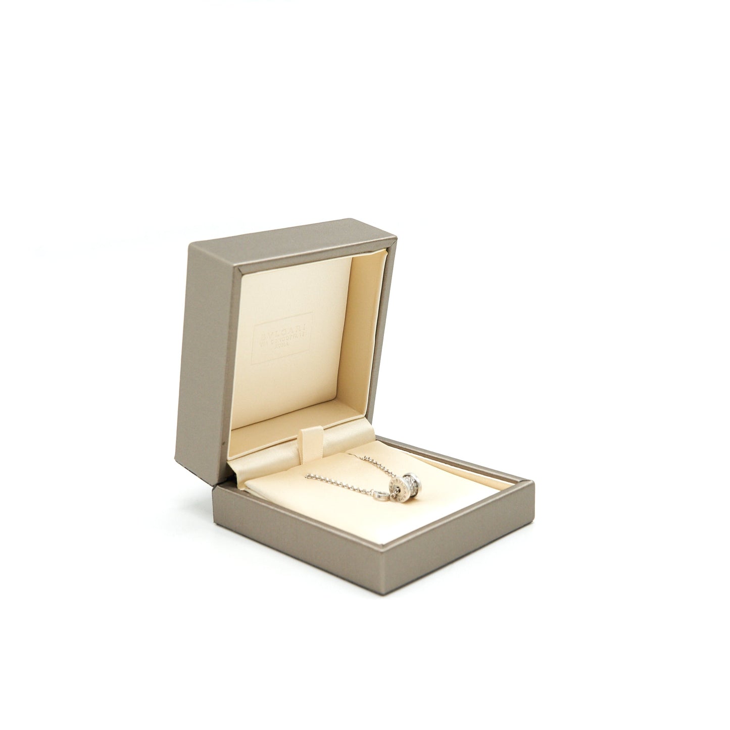 BVLGARI SIZE S/M B.ZERO1 BRACELET 18K WHITE GOLD WITH DIAMONDS