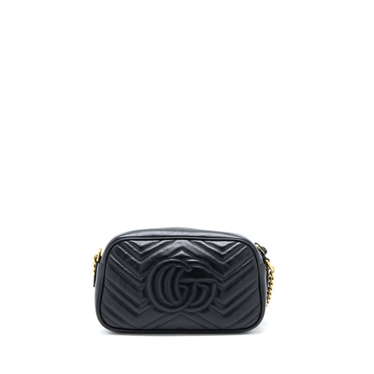 Gucci Small Marmont Matelasse Calfskin Black GHW